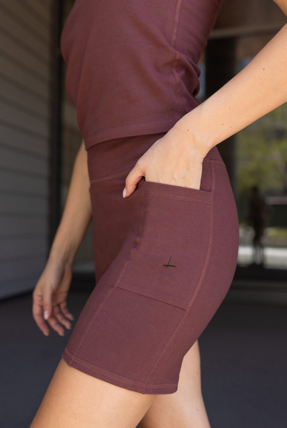 Lezat Bike Short Blake Organic Cotton High Waisted Pocketed Bike Short