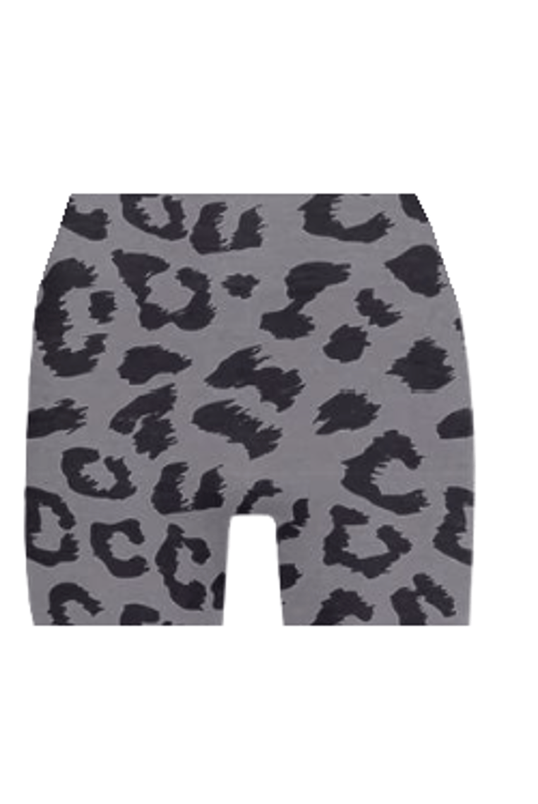Lezat Bike Short Dark Heather Cheetah / XS Lyla Organic Cotton 4" Bike Short