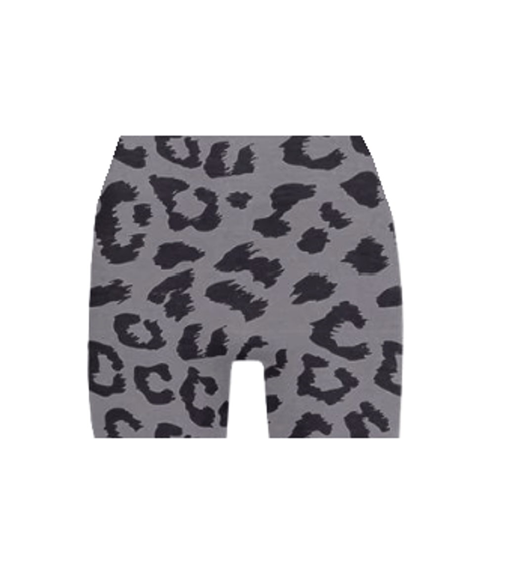 Lezat Bike Short Dark Heather Cheetah / XS Lyla Organic Cotton 4" Bike Short