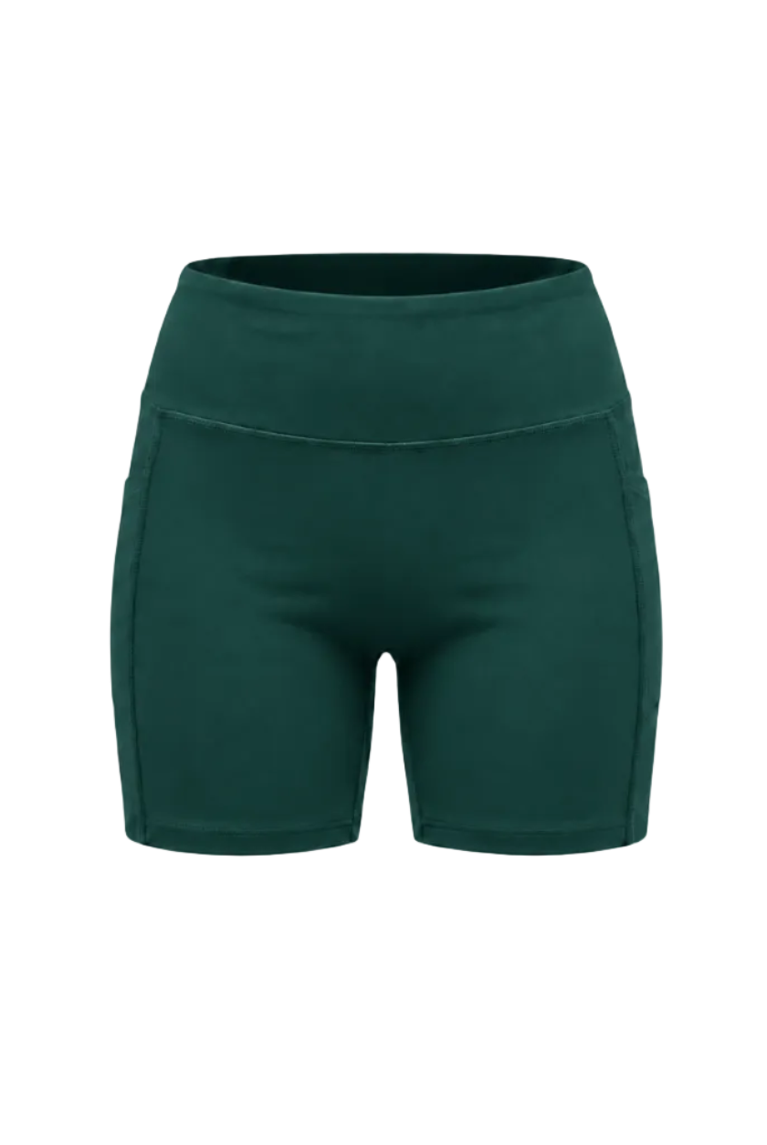 Lezat Bike Short Forest / XS Blake Organic Cotton High Waisted Pocketed Bike Short