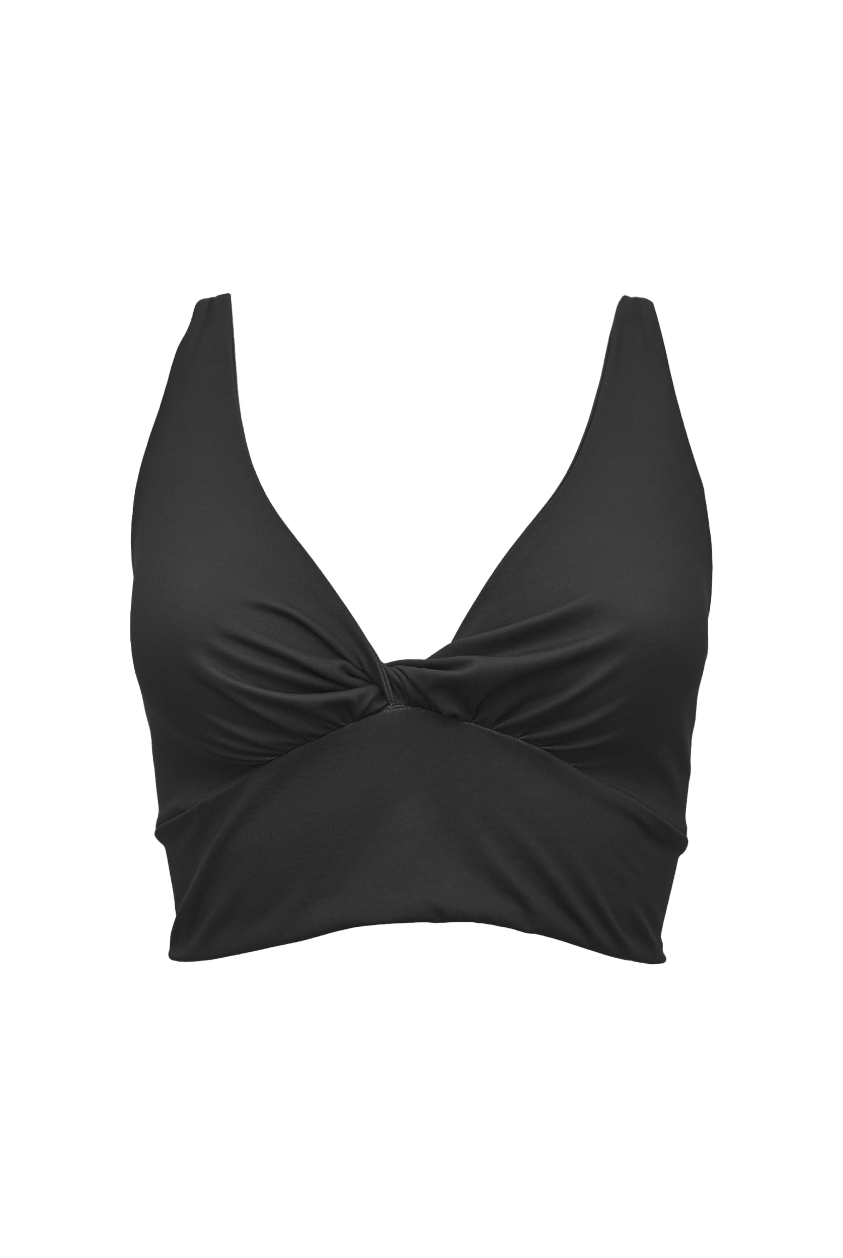 Lezat Bra Ada Organic Cotton Twist Around Sports Bra - Black