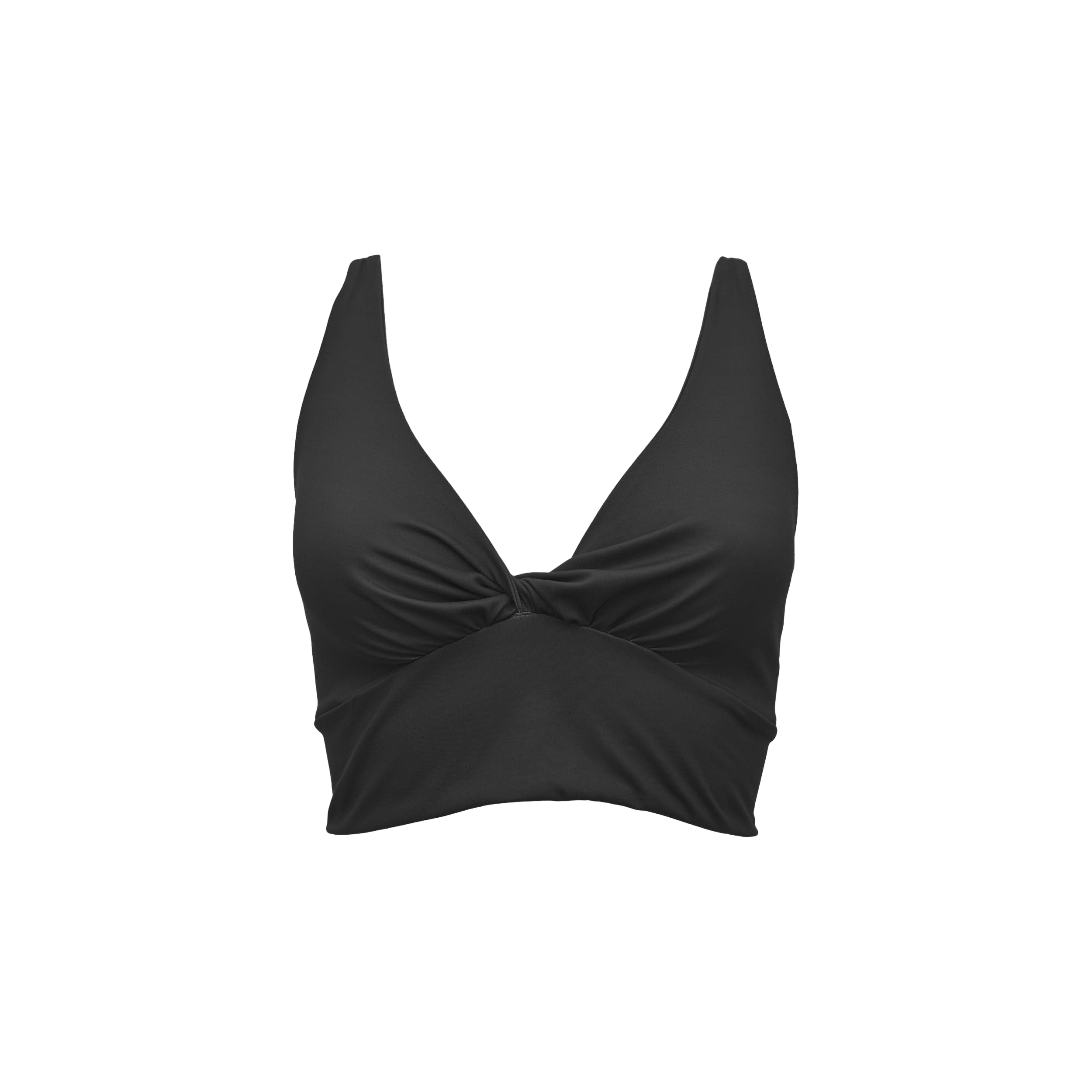 Lezat Bra Ada Organic Cotton Twist Around Sports Bra - Black