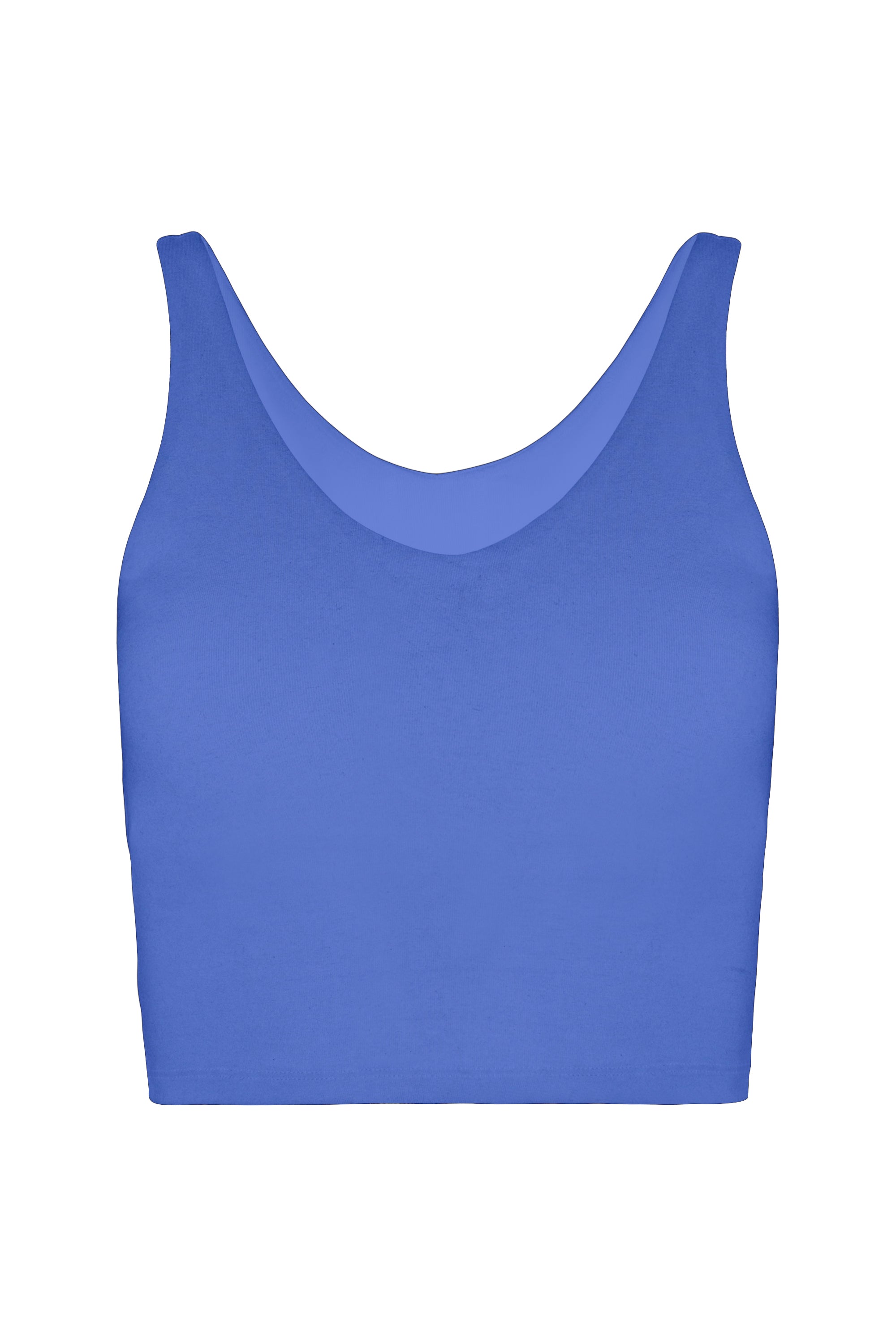Lezat Bra Amparo Blue / XS V Neck Organic Cotton Crop Tank