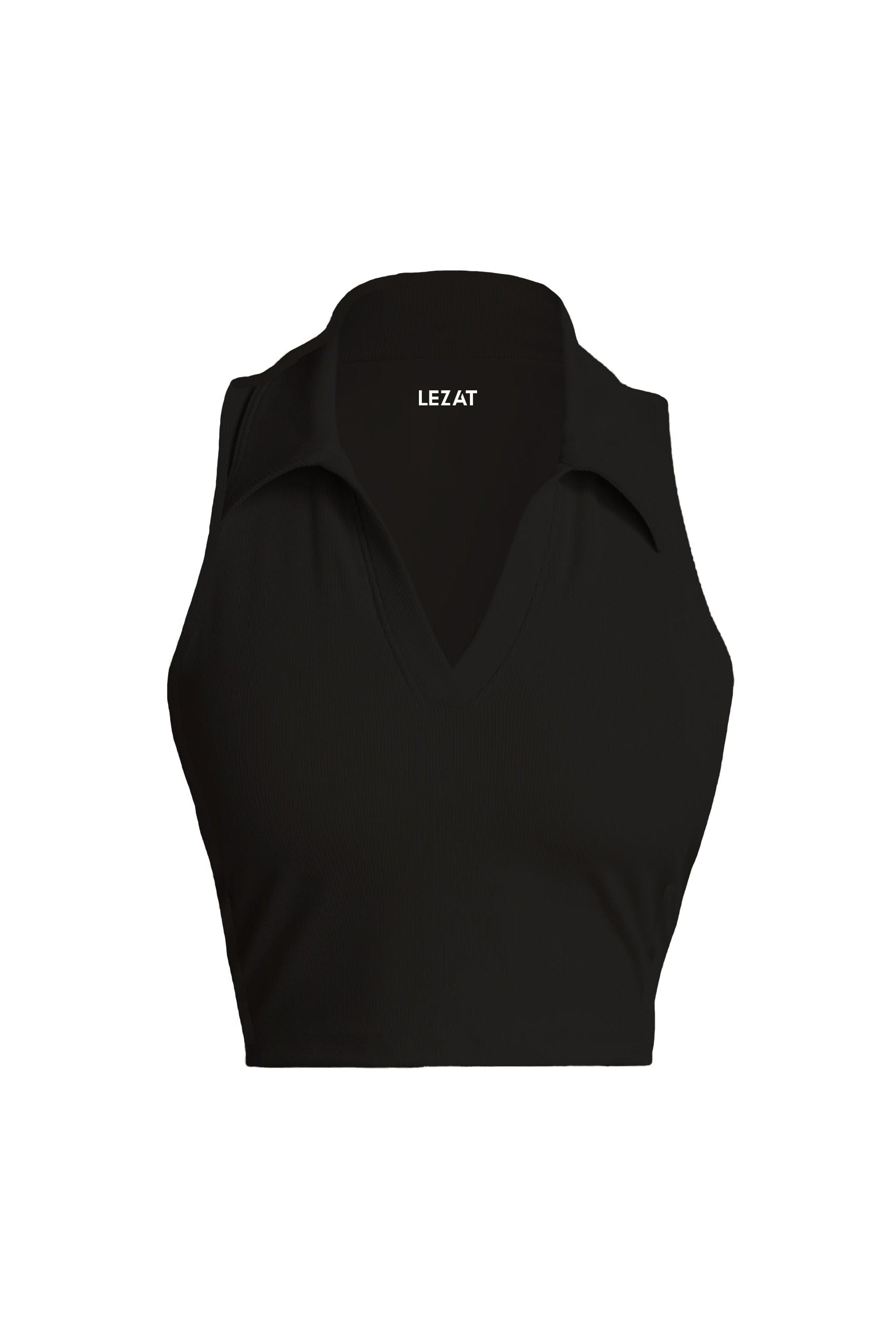Lezat Bra Black / XS Dylan Organic Cotton Crop Polo Tank