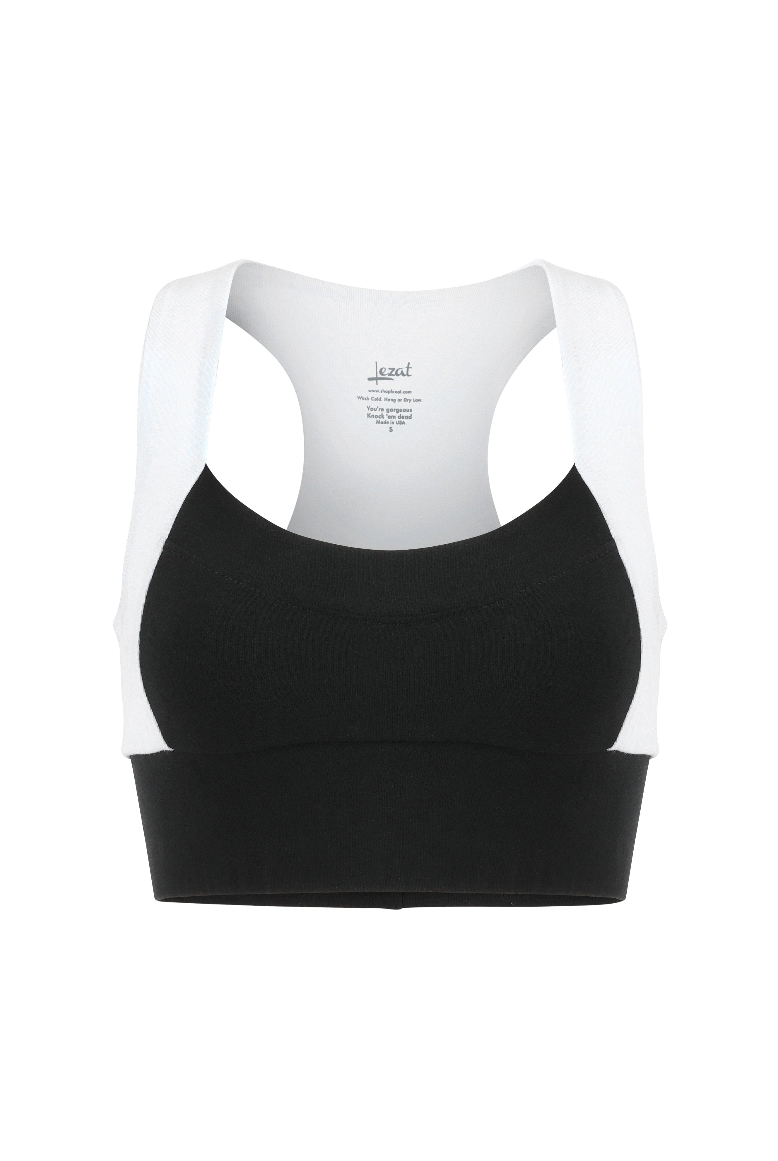 Lezat Bra Black / XS Neda Colorblock Organic Cotton Bra Top