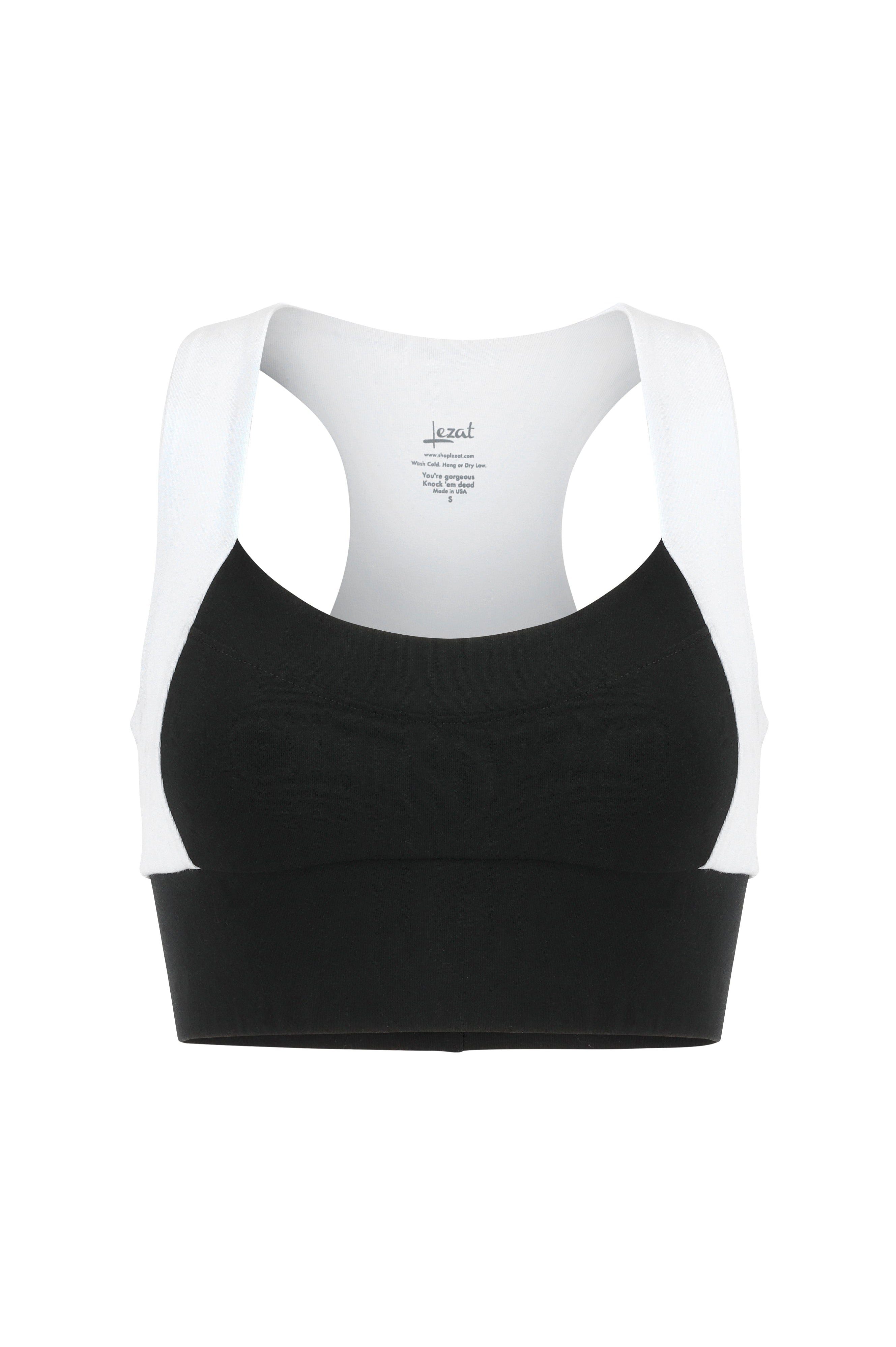 Lezat Bra Black / XS Neda Colorblock Organic Cotton Bra Top