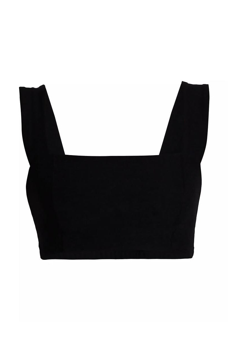 Lezat Bra Black / XS Square Neck Organic Cotton Sports Bra
