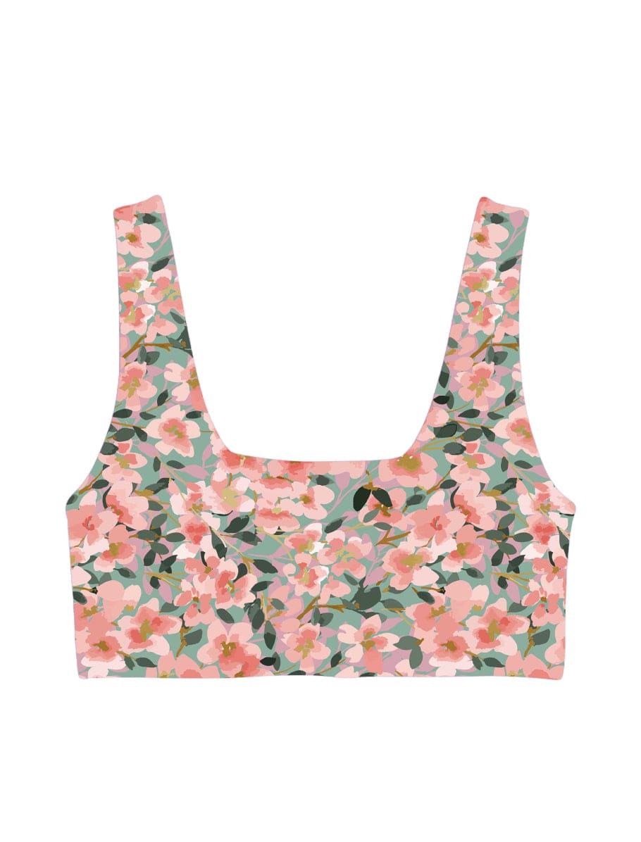 Lezat Bra Blossom Print / XS Klara Organic Cotton Twist Back Sport Bra