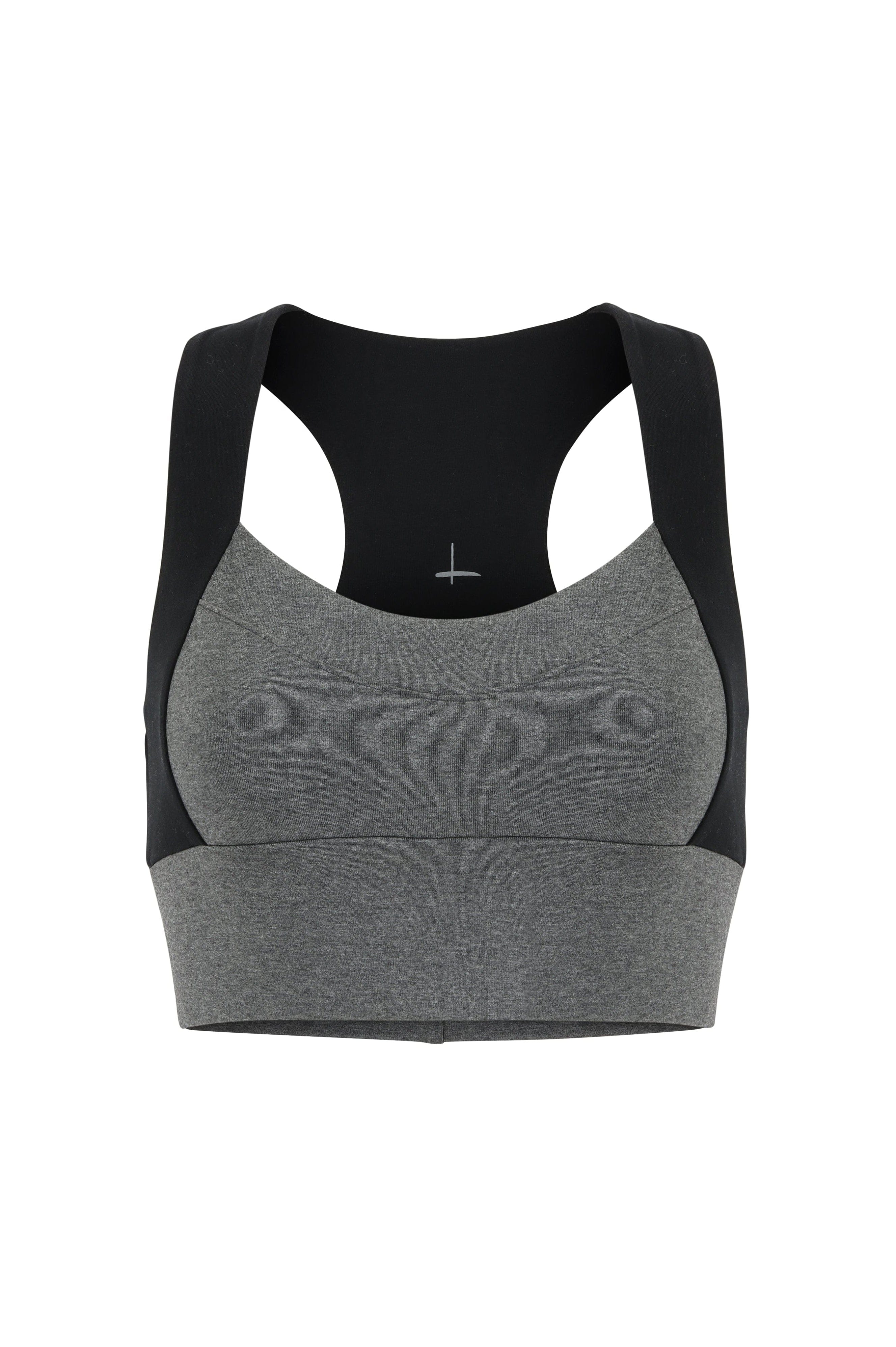 Lezat Bra Dark Heather Gray / XS Neda Colorblock Organic Cotton Bra Top