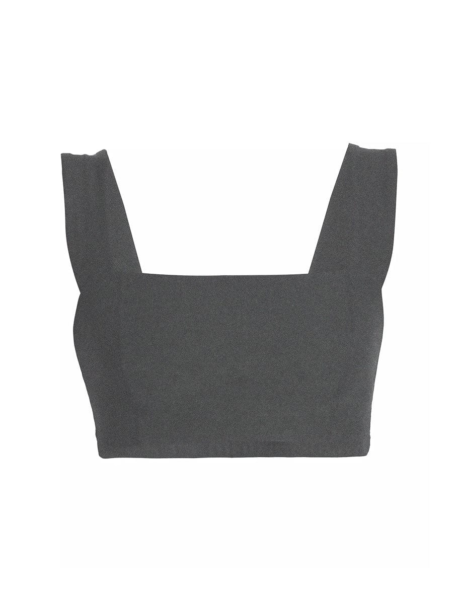 Lezat Bra Dark Heather Gray / XS Square Neck Organic Cotton Sports Bra