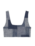 Lezat Bra Denim Patchwork / XS Klara Organic Cotton Twist Back Sport Bra