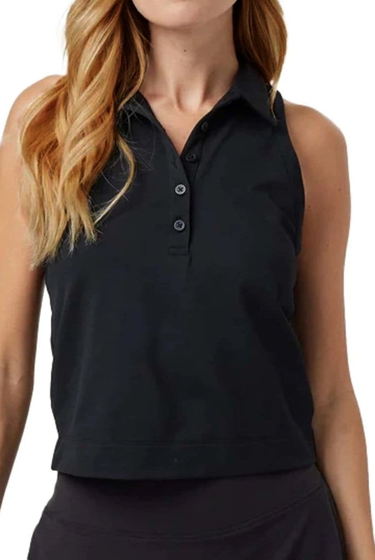 Lezat Bra Lexy Organic Cotton Polo Tank - Black
