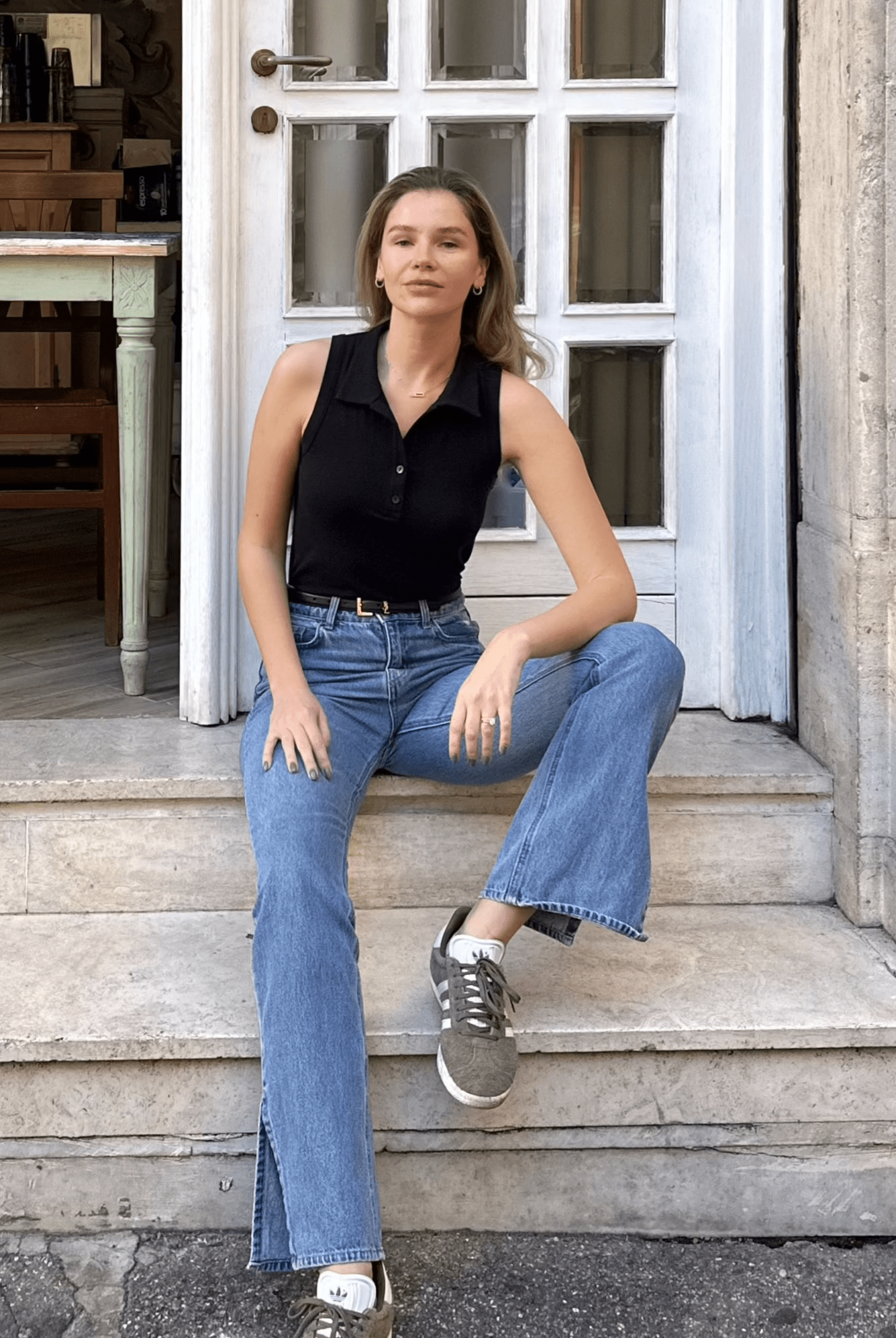 Lezat Bra Lexy Organic Cotton Polo Tank - Black