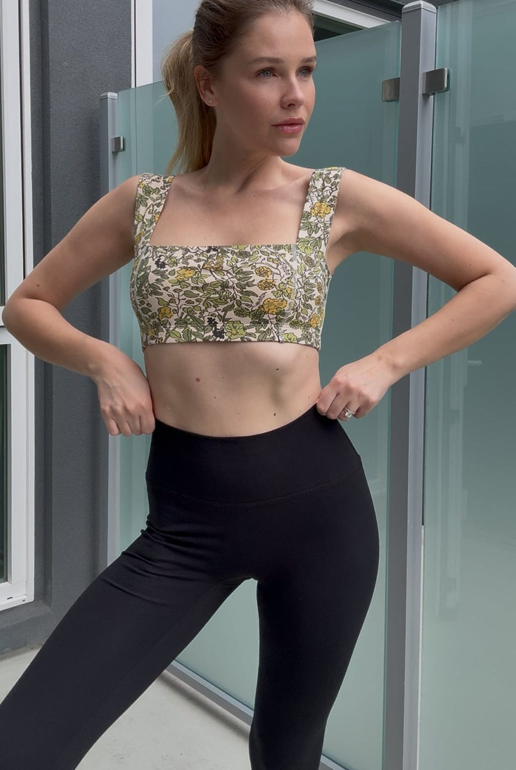 Lezat Bra Square Neck Organic Cotton Sports Bra