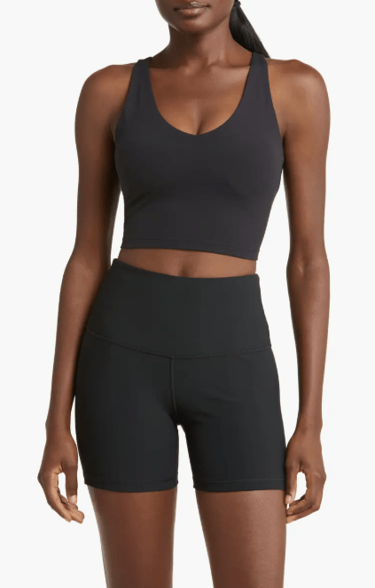 Lezat Bra V Neck Organic Cotton Crop Tank