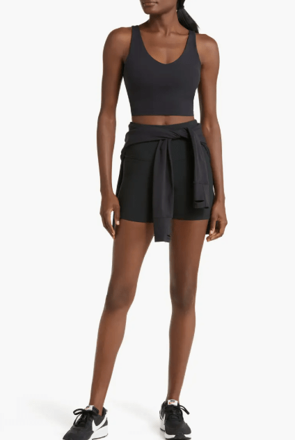 Lezat Bra V Neck Organic Cotton Crop Tank