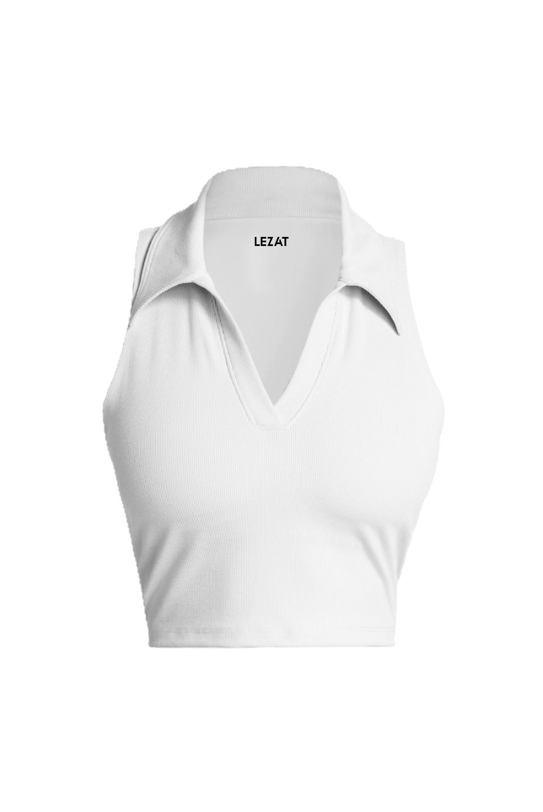 Lezat Bra White / XS Dylan Organic Cotton Crop Polo Tank