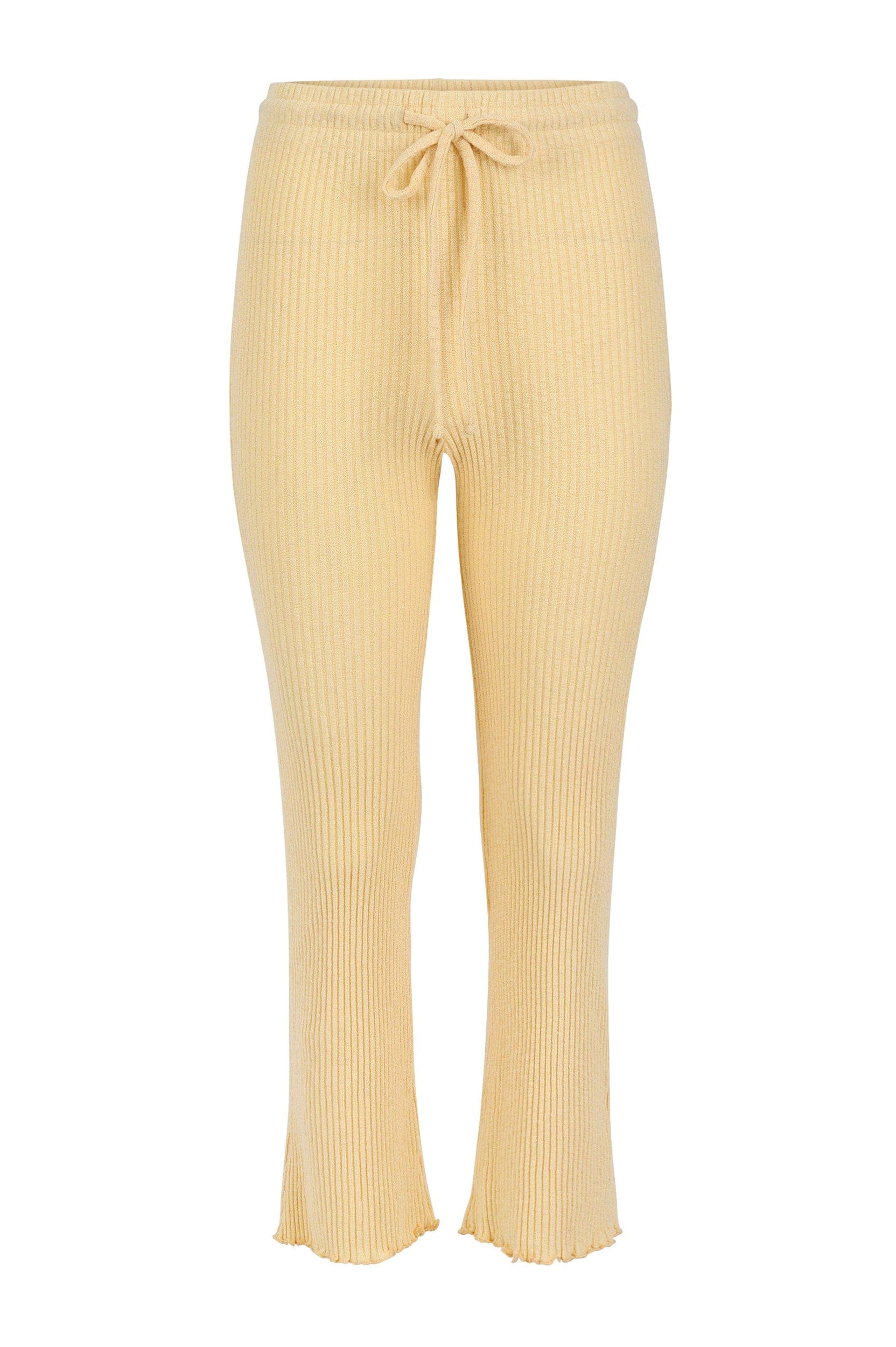 Lezat Drawstring Pant Fiona Organic Cotton Waffle Thermal Pant - Canary