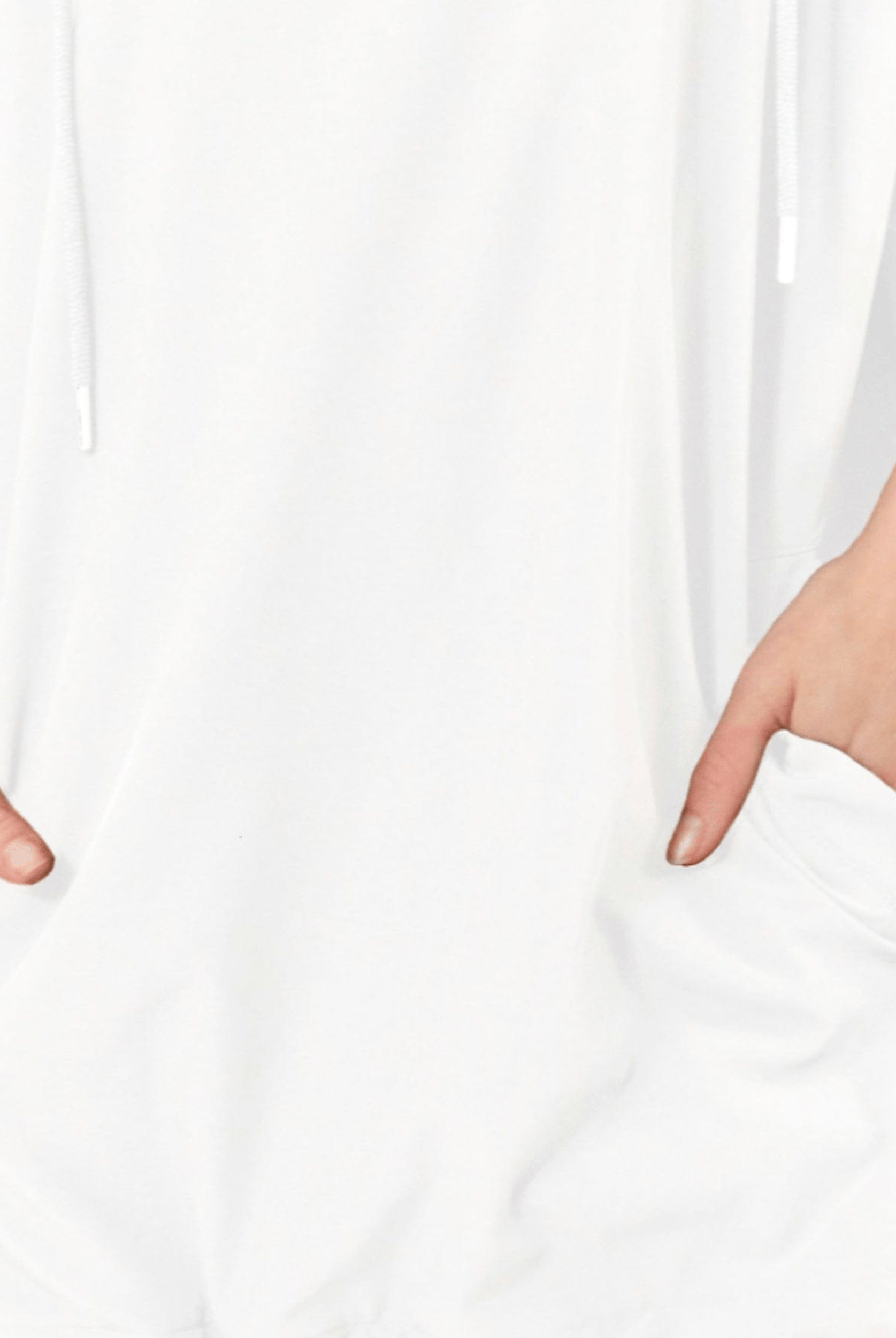 Lezat Dress Abby Windbreaker Hoodie Dress - White