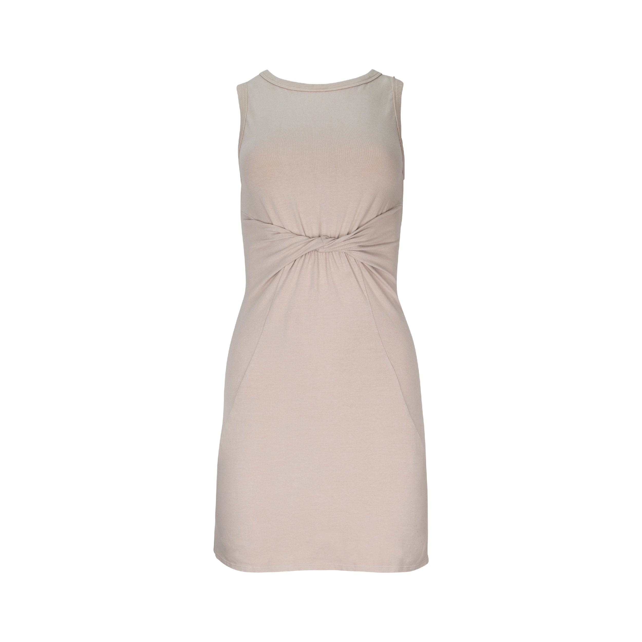 Lezat Dress Gigi Organic Cotton Twist Dress - Latte