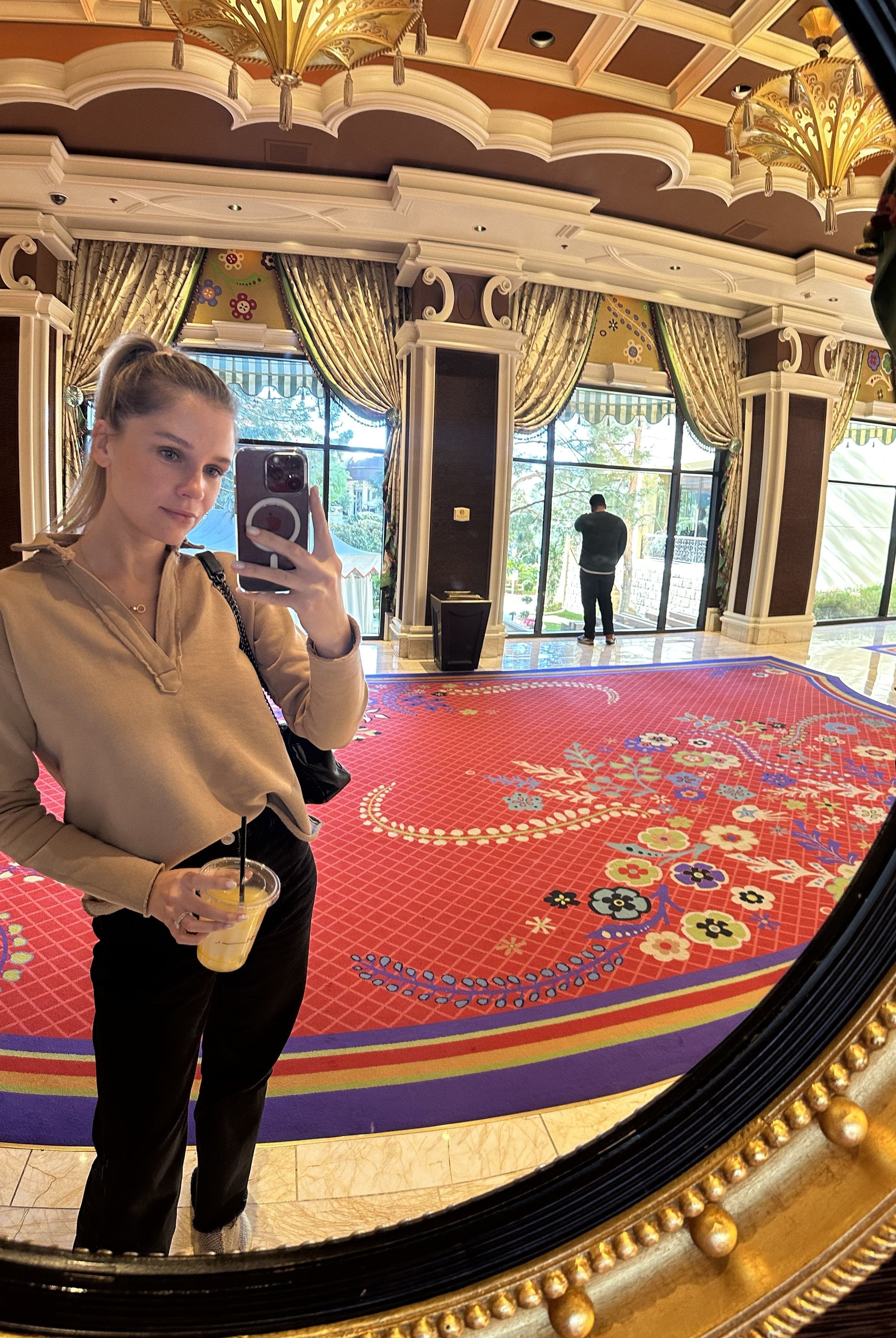 Lezat Dress Khloe Cotton V-Neck Henley - Latte