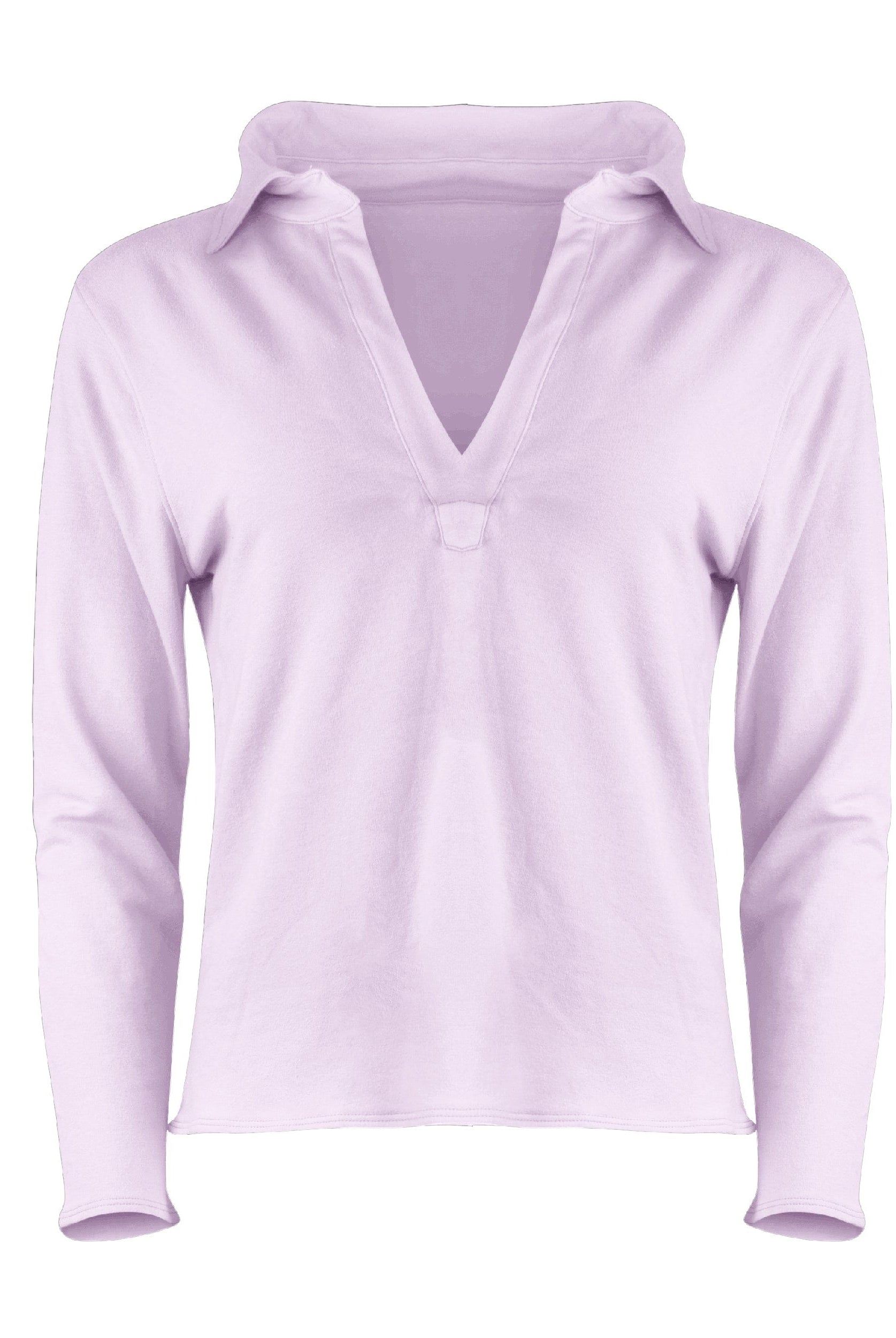 Lezat Dress Khloe Cotton V-Neck Henley - Quartz