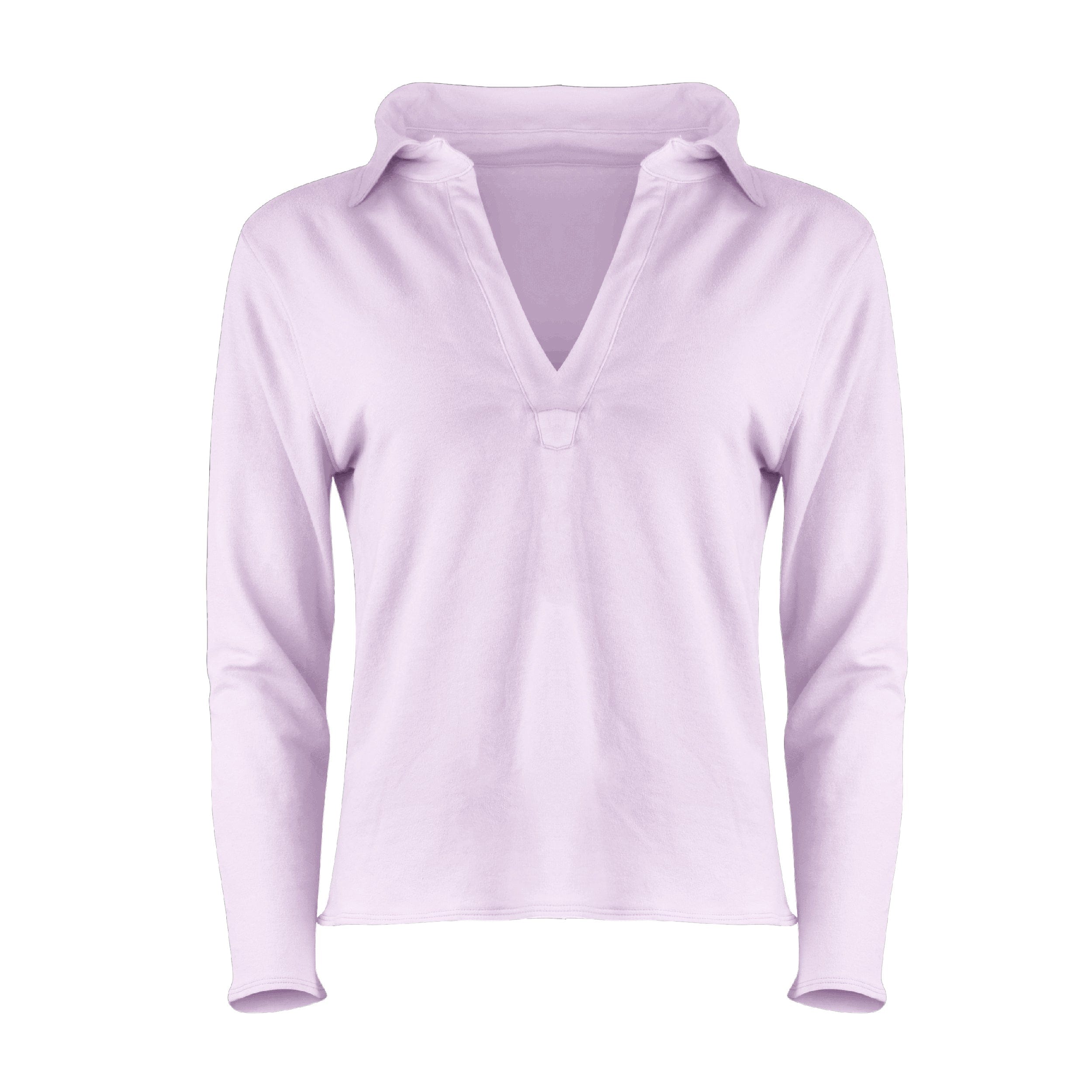 Lezat Dress Khloe Cotton V-Neck Henley - Quartz