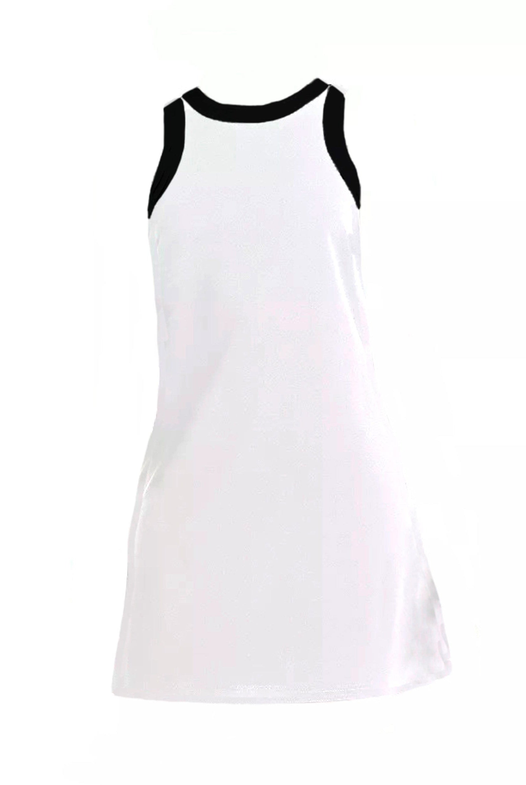 Lezat Dress Willa Organic Cotton Active Mini Dress - White/Black