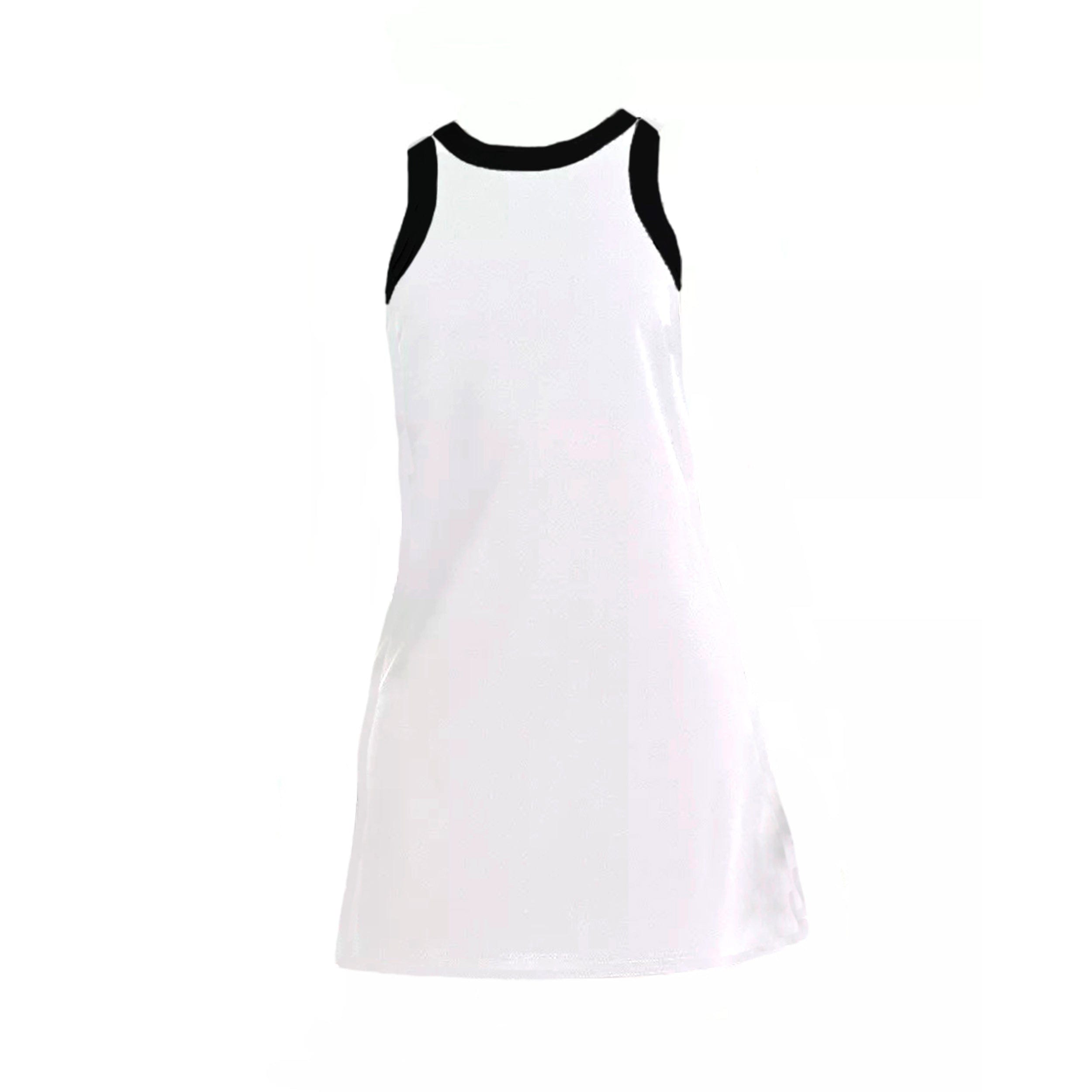 Lezat Dress Willa Organic Cotton Active Mini Dress - White/Black