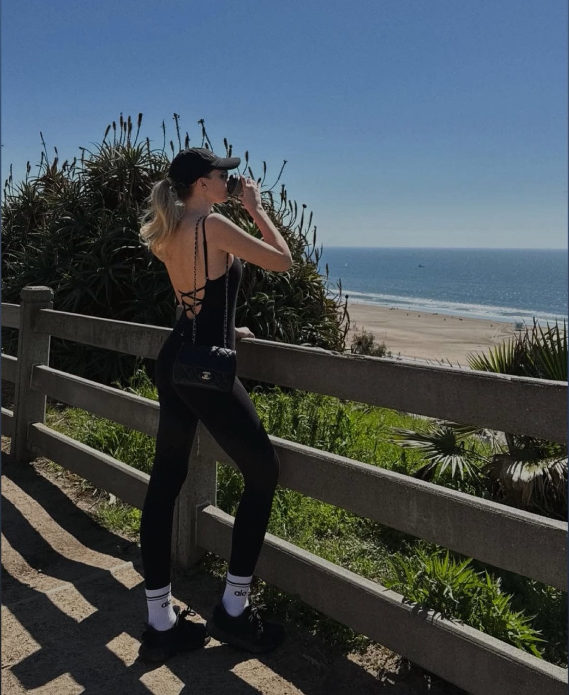 Lezat Jumpsuit Lorna Criss-Cross Organic Cotton Jumpsuit - Black