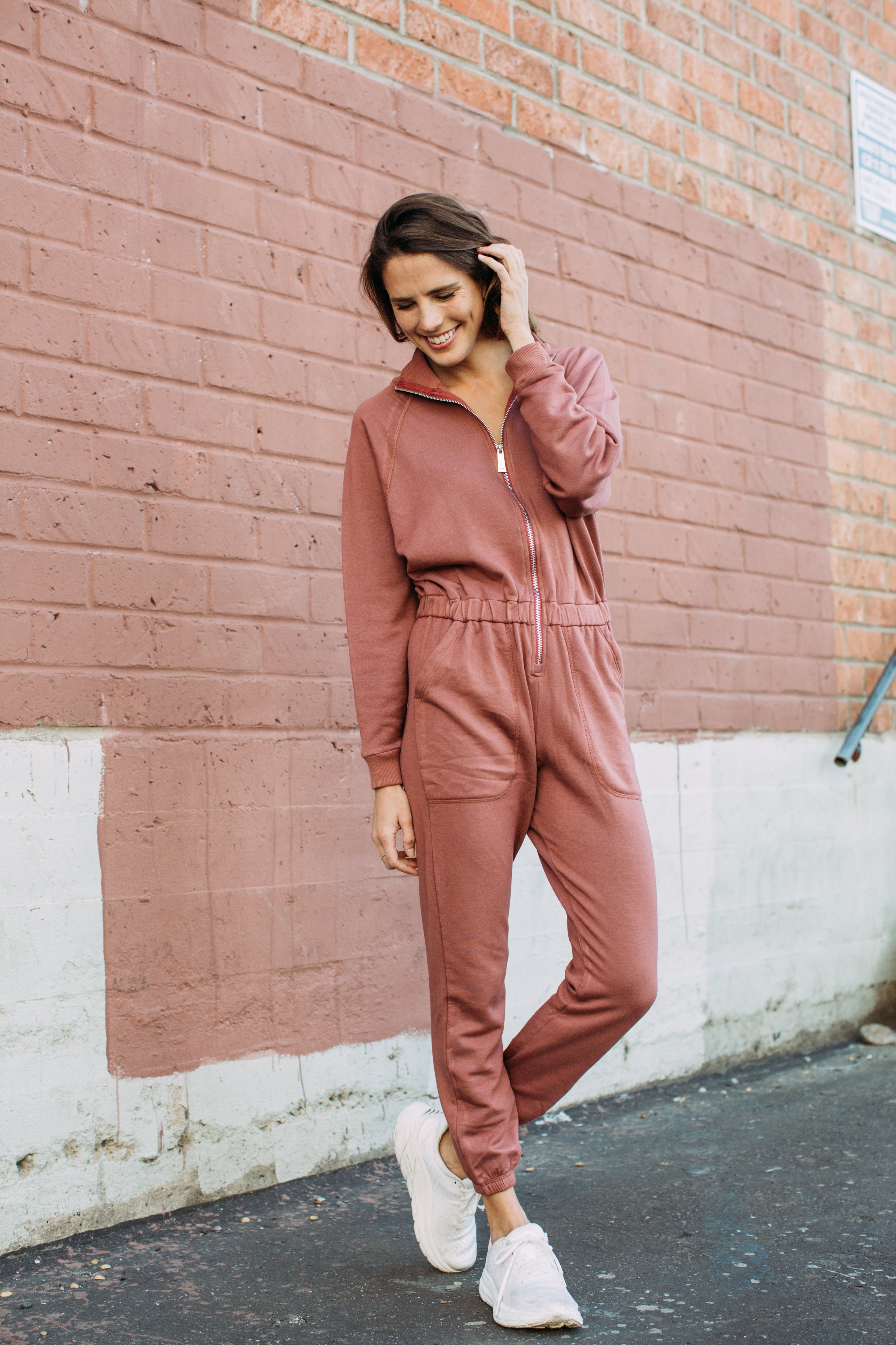 Lezat Jumpsuit Restore Soft Terry Jumpsuit - Marsala