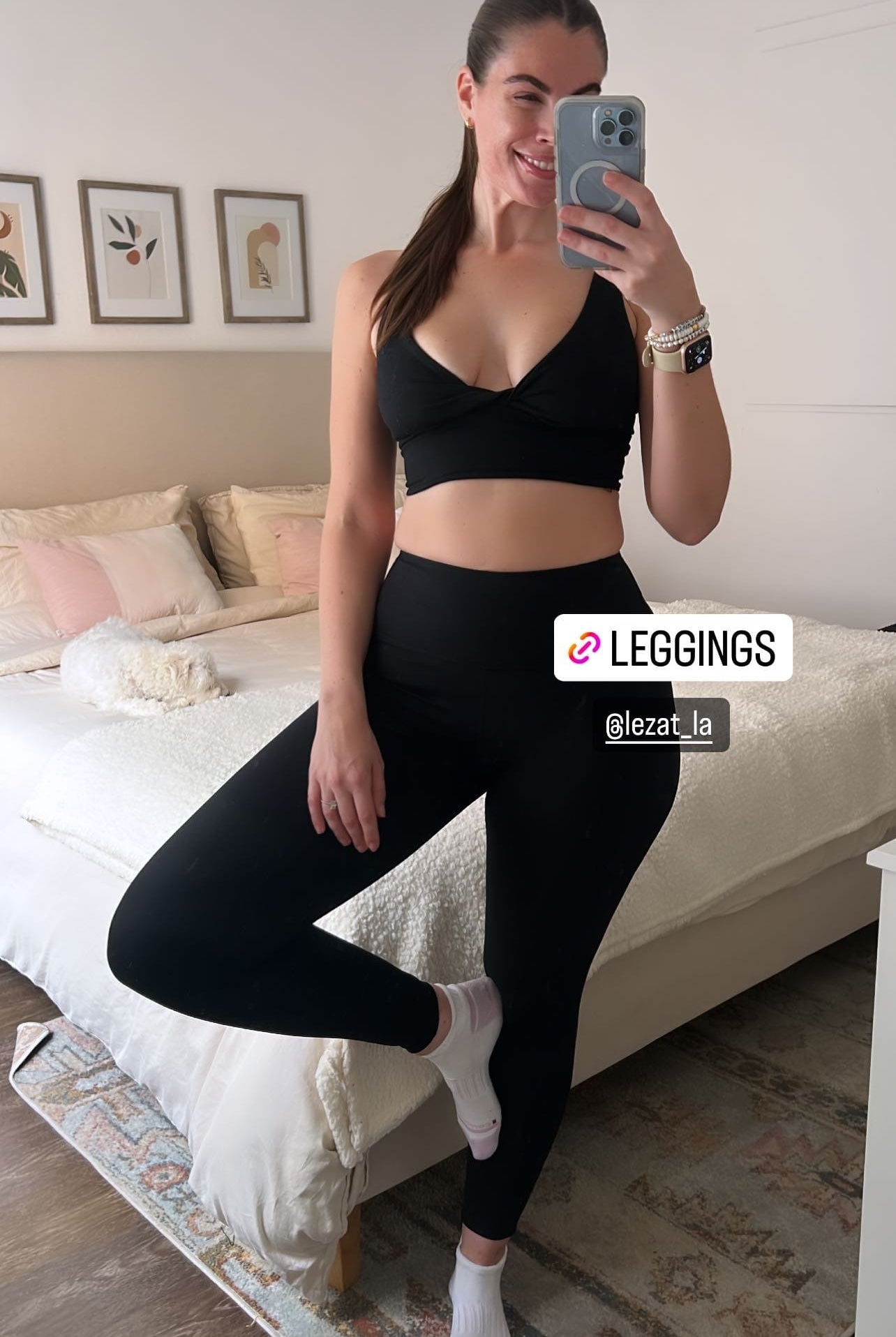 Lezat Legging Ada Organic Cotton 7/8 Legging - Black