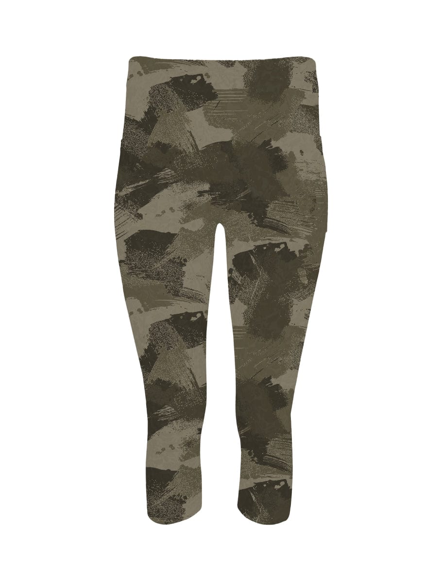 Lezat Legging Camo Brush / XS Mae Organic Cotton High Waisted Capri Legging