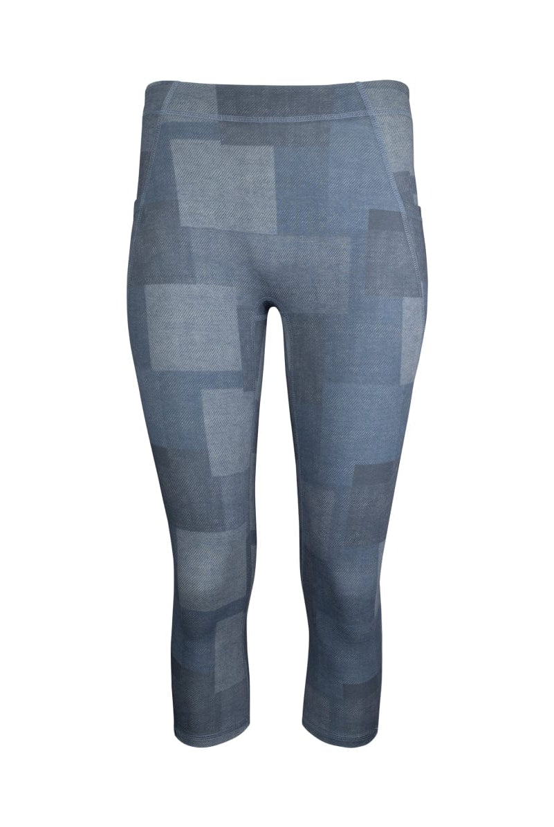 Lezat Legging Denim Patchwork / XS Mae Organic Cotton High Waisted Capri Legging