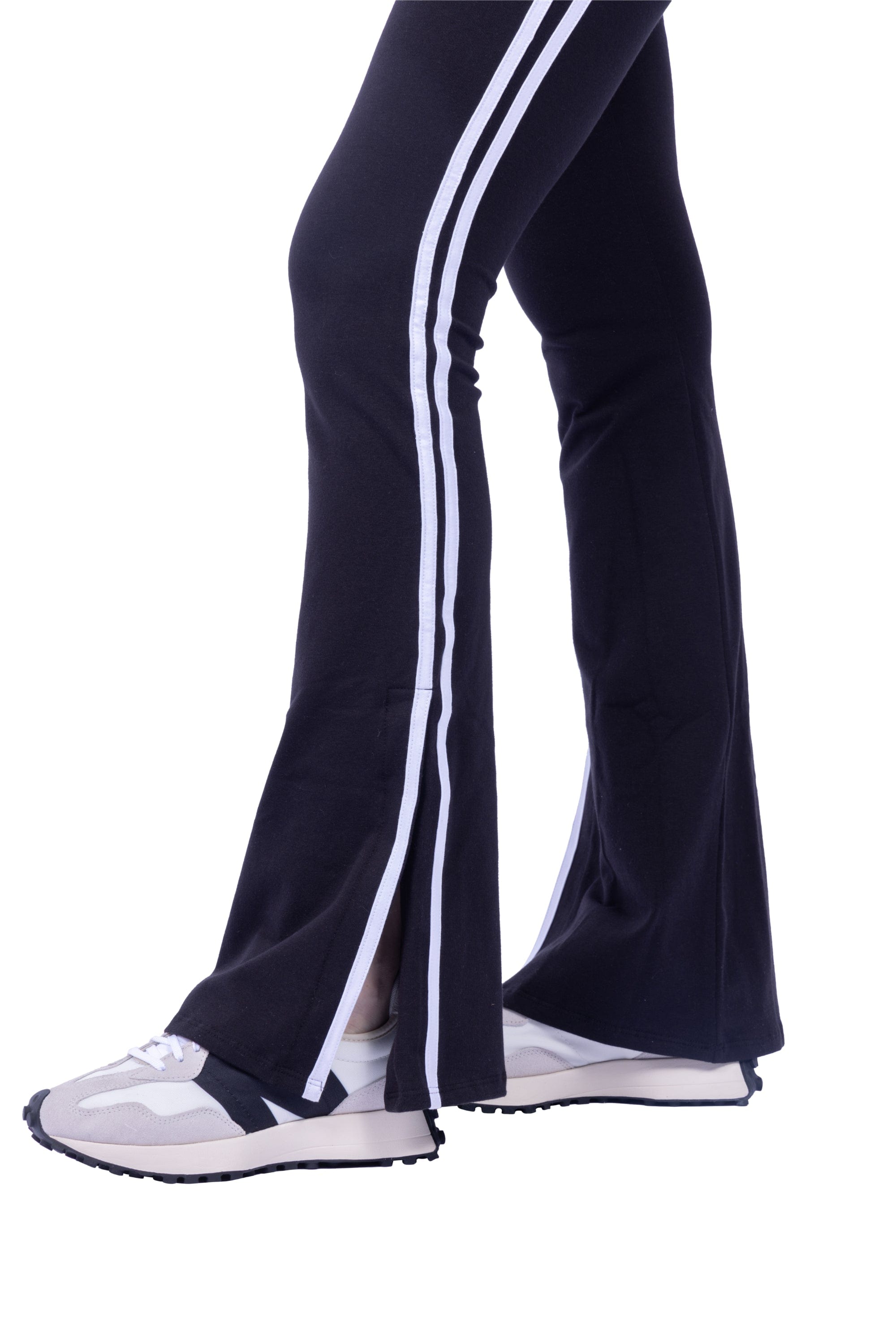 Lezat Legging Ella Organic Cotton High-Rise Flare Stripe Leggings