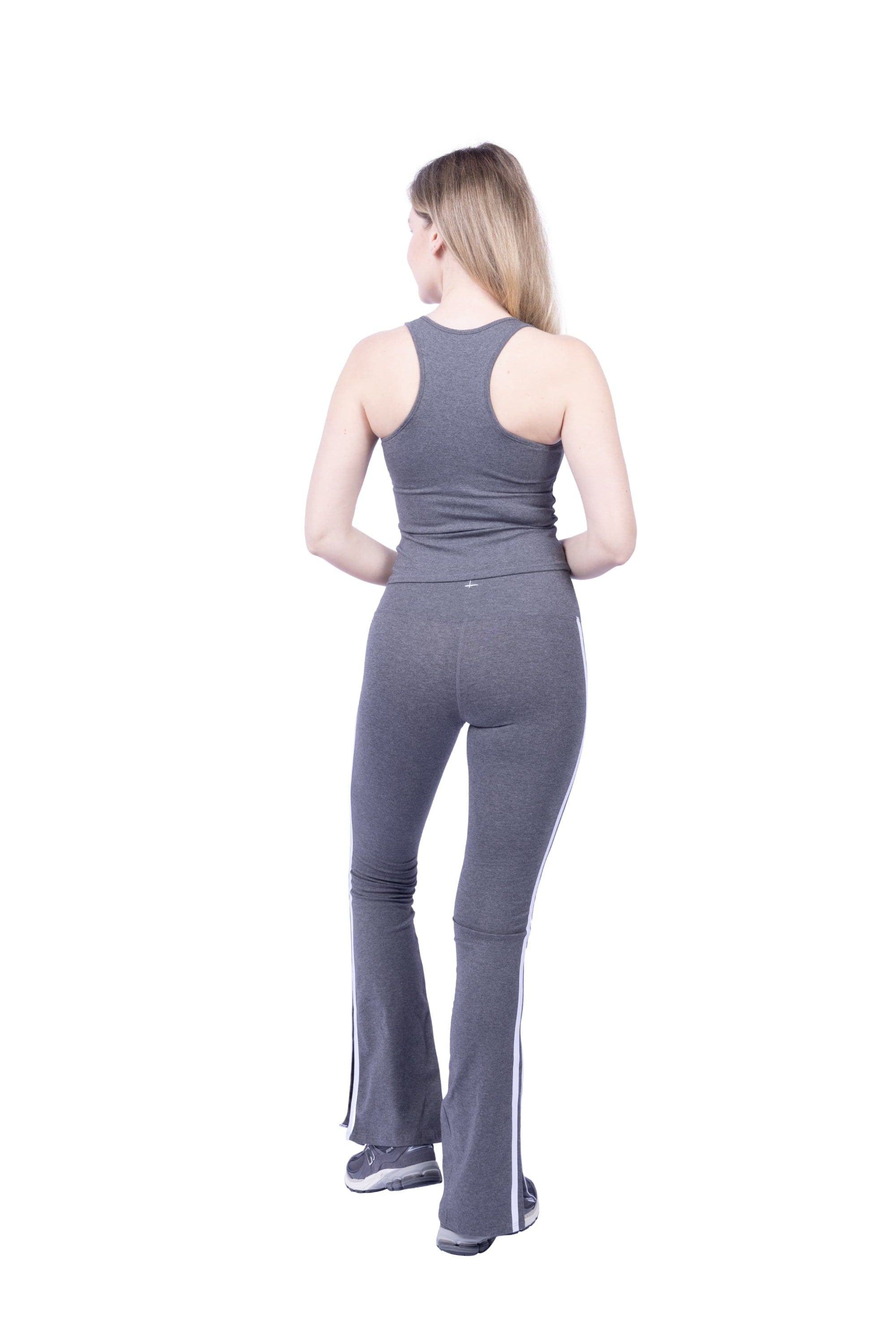 Lezat Legging Ella Organic Cotton High-Rise Flare Stripe Leggings