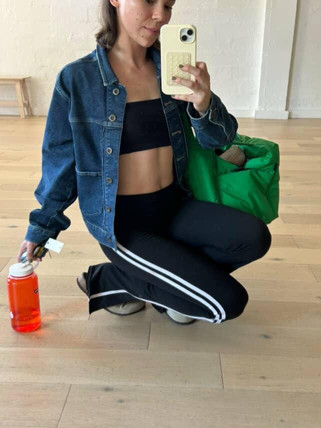 Lezat Legging Ella Organic Cotton High-Rise Flare Stripe Leggings