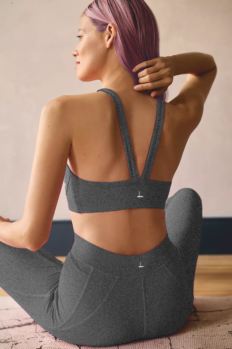 Lezat Legging Reagan Organic Cotton Sports Bra - Dark Heather Gray