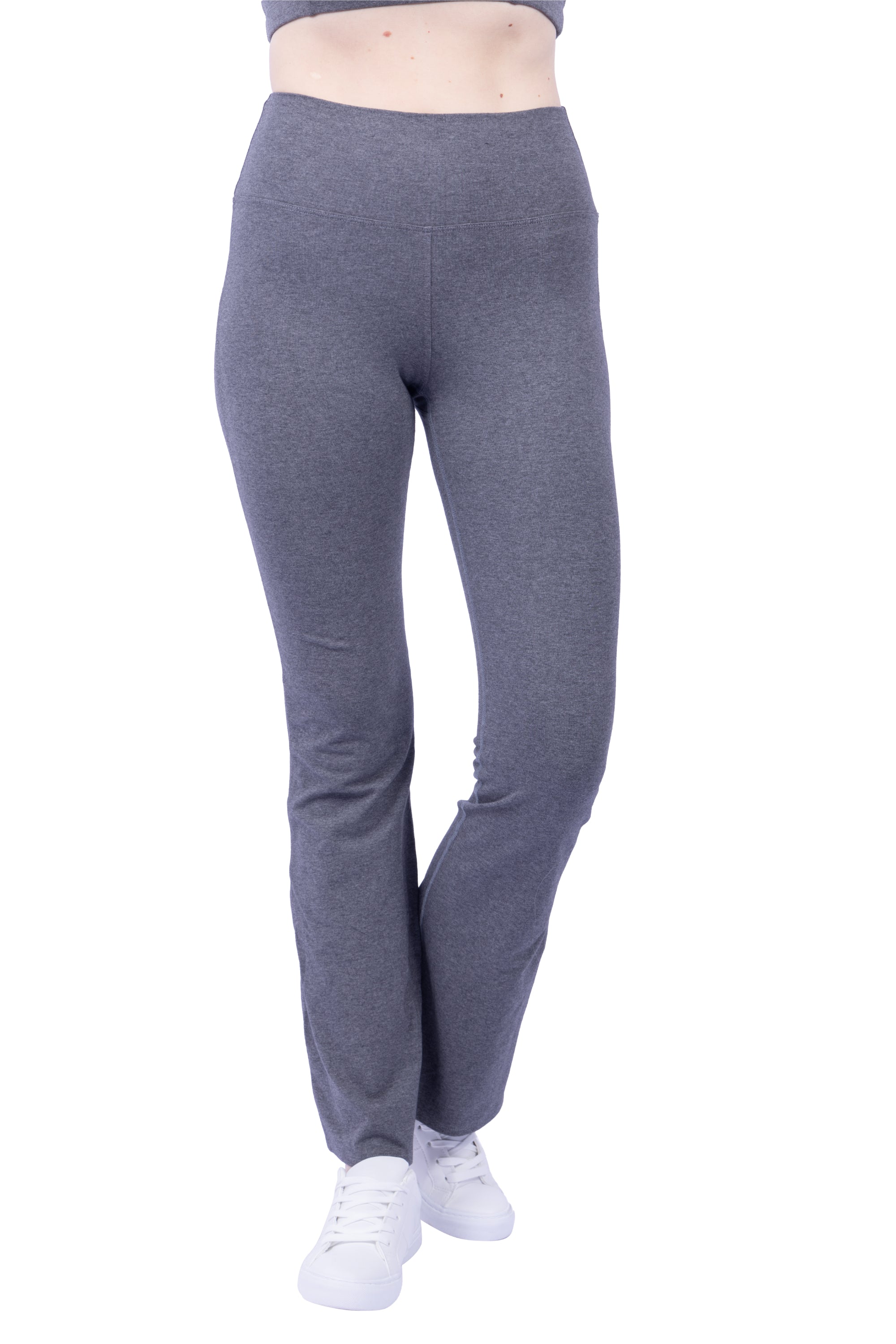 Lezat Legging Vanna Organic Cotton Bootleg Flare Pant - Dark Heather Gray