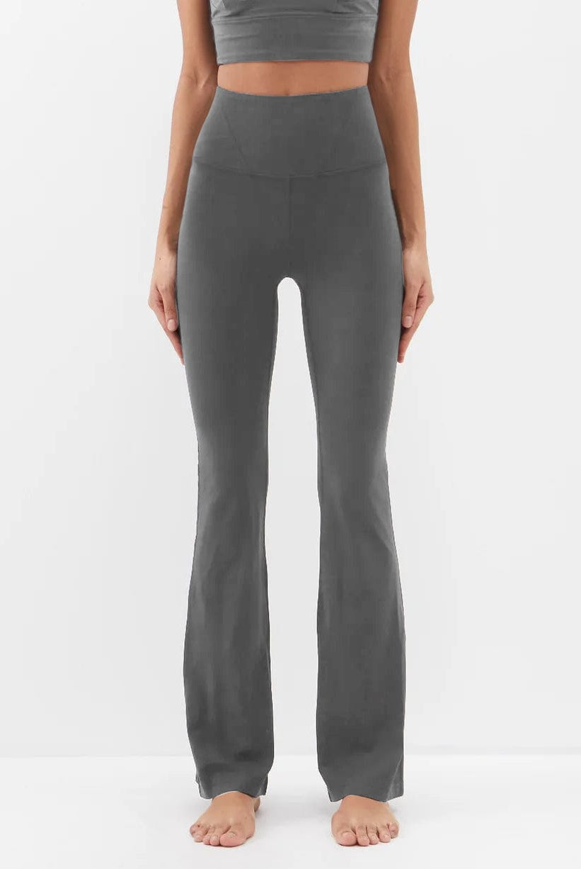 Lezat Legging Vanna Organic Cotton Bootleg Flare Pant - Dark Heather Grey