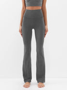 Lezat Legging Vanna Organic Cotton Bootleg Flare Pant - Dark Heather Grey