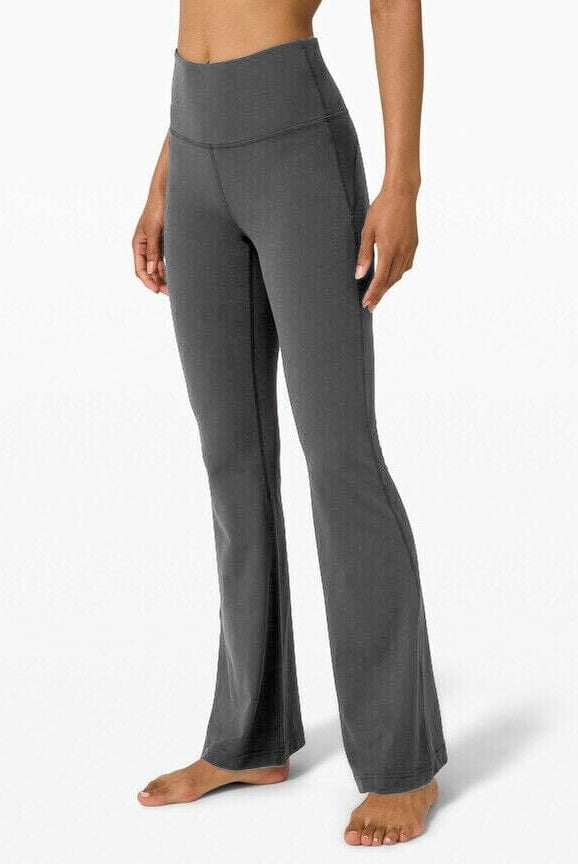 Lezat Legging Vanna Organic Cotton Bootleg Flare Pant - Dark Heather Grey