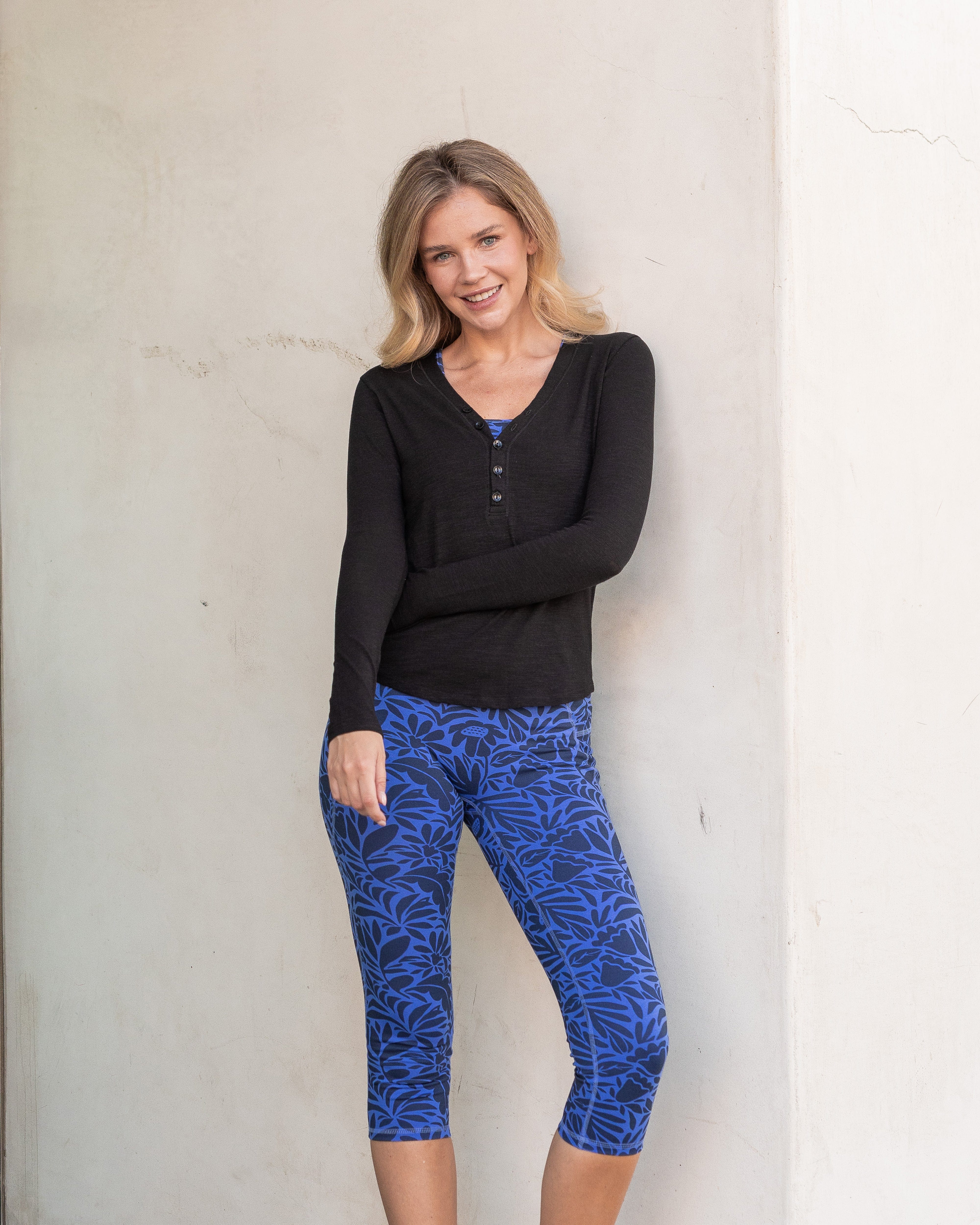 Lezat Long Sleeve Monroe Organic Cotton Henley Long Sleeve