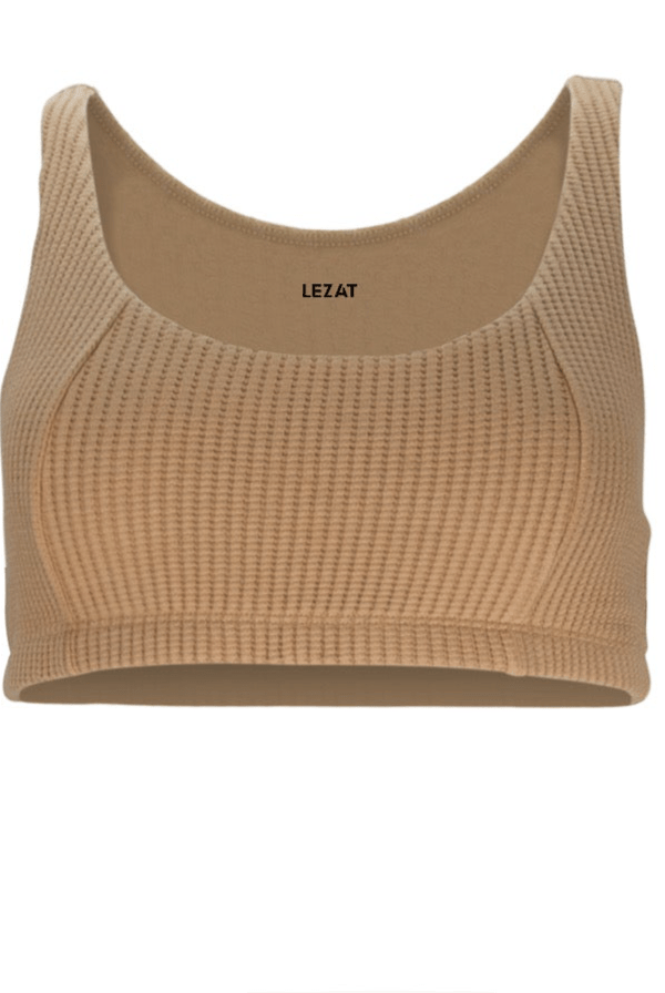 Lezat Lounge Bra Iced Coffee / XS Jules Thermal Organic Cotton Sports Bra