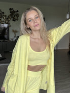 Lezat Loungewear Kora Cotton 3-Piece Lounge Set - Banana