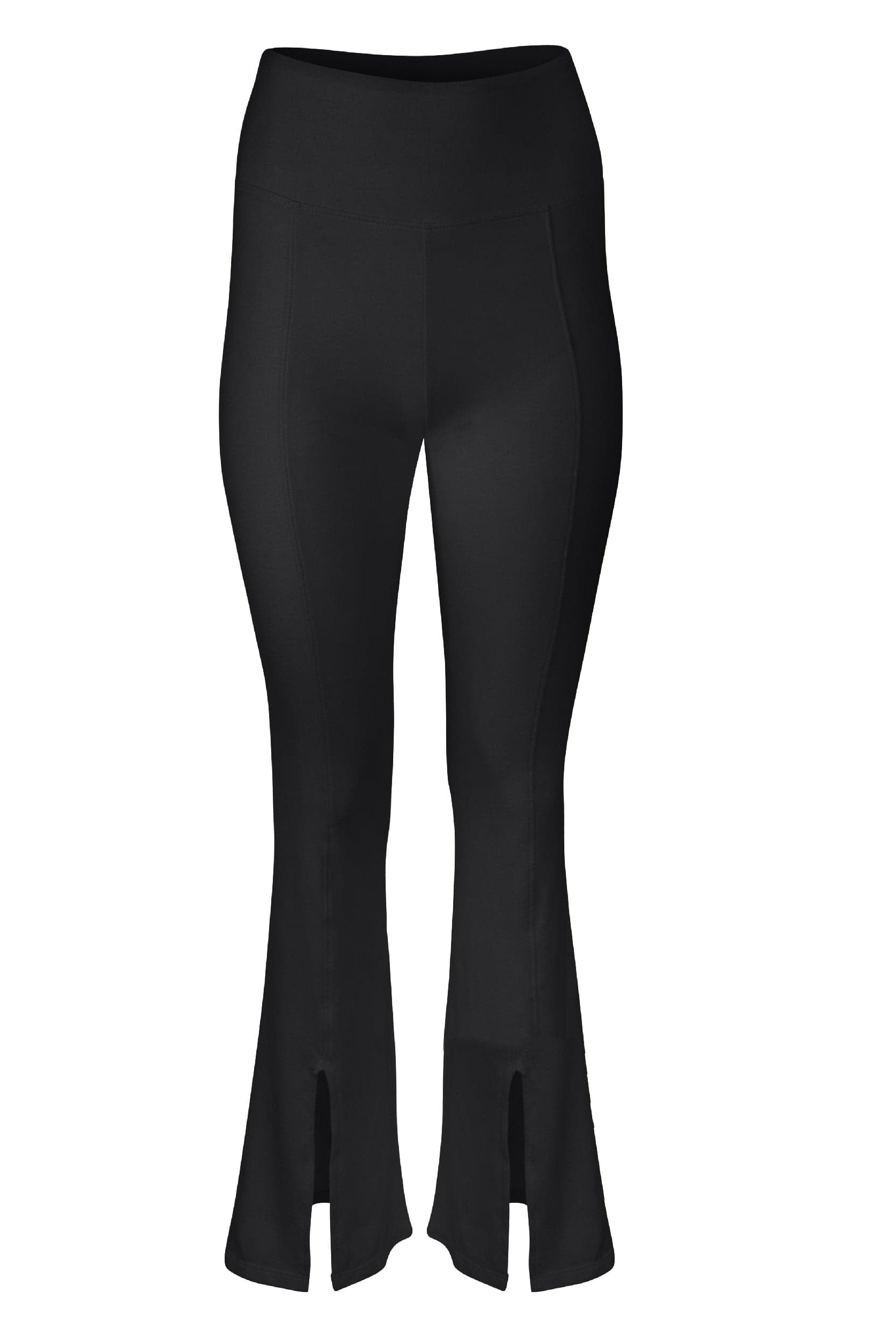 Lezat Pant Dana Cotton Split Front Hem Pant - Black