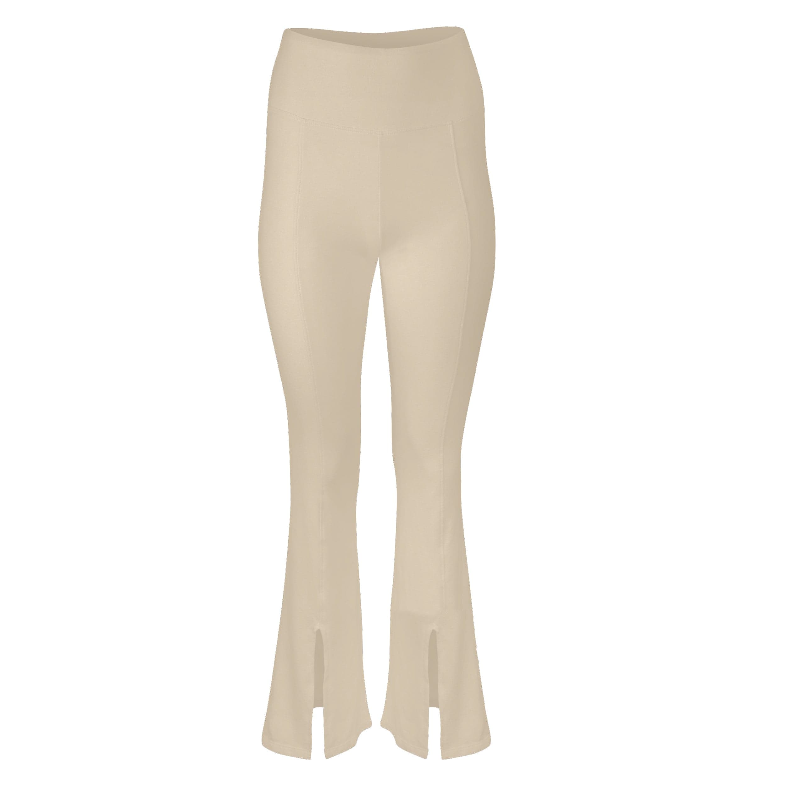 Lezat Pant Dana Cotton Split Front Hem Pant - Latte