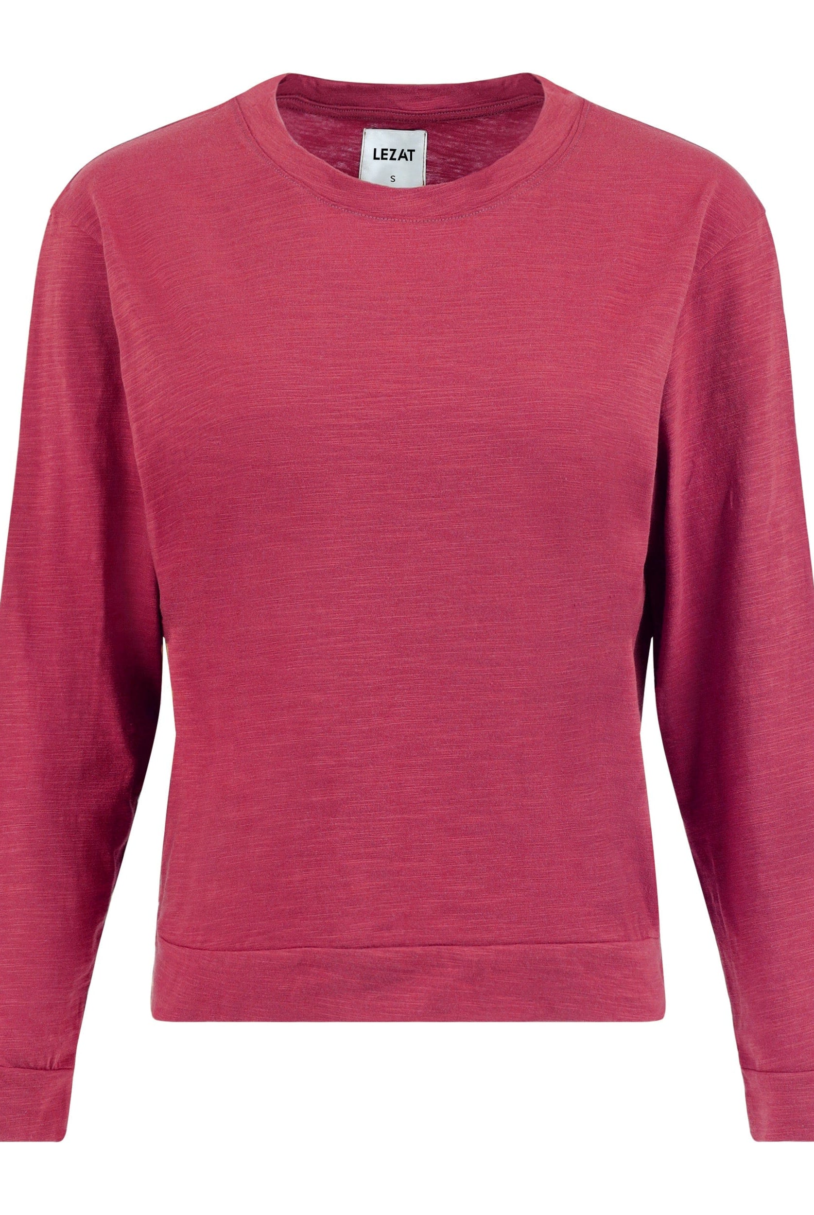 Lezat Pullover Berry / XS Tegan Organic Cotton Long Sleeve Pullover