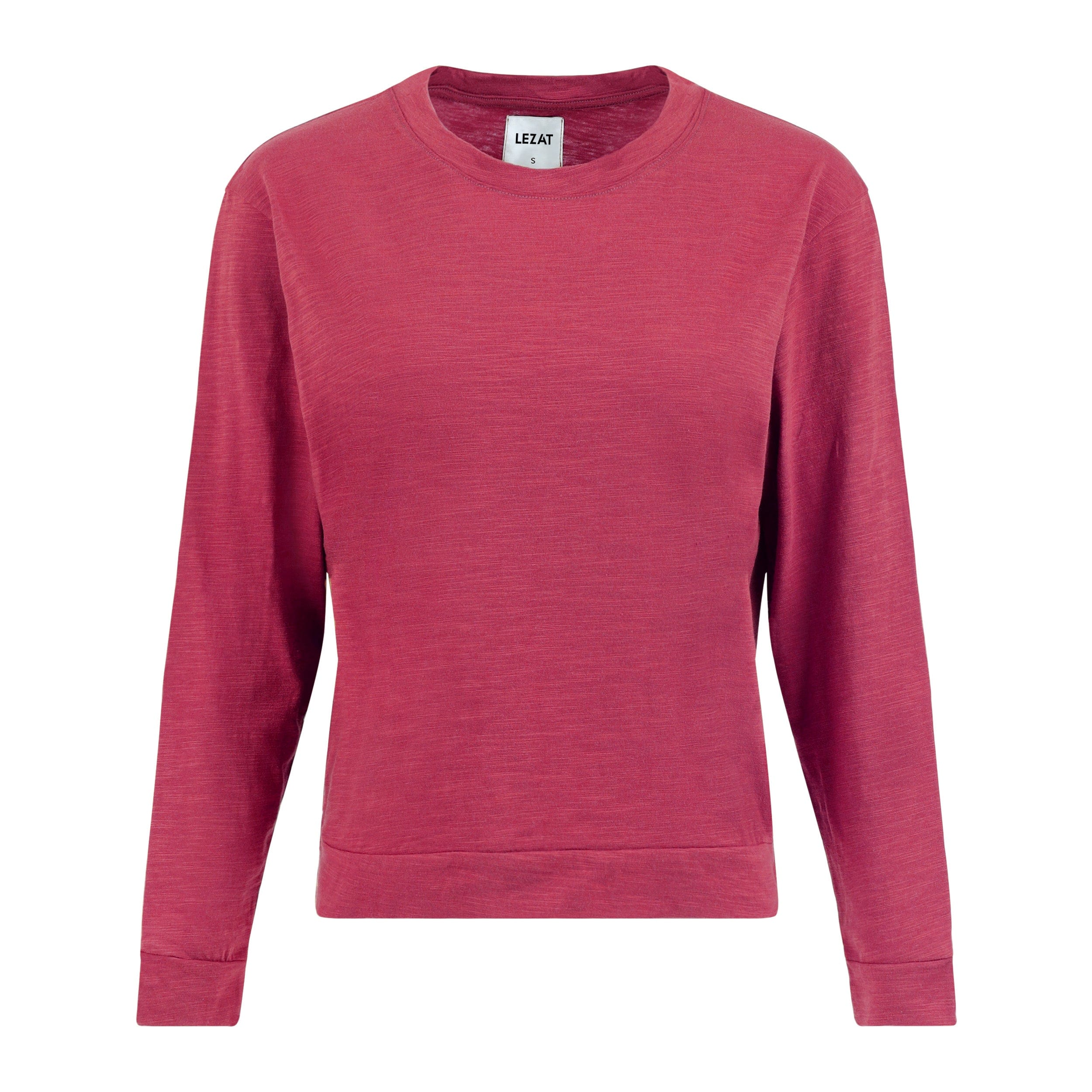 Lezat Pullover Berry / XS Tegan Organic Cotton Long Sleeve Pullover