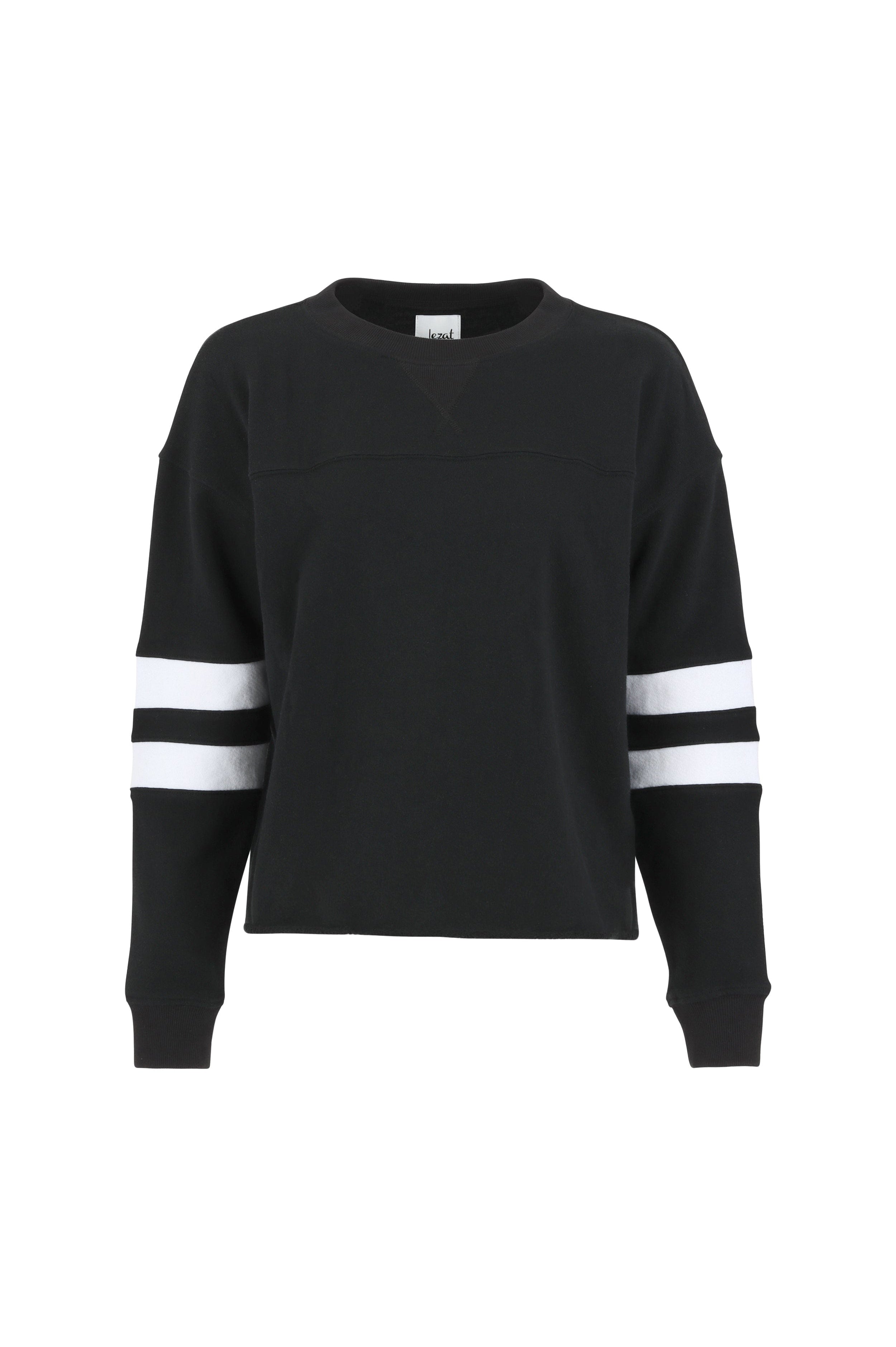 Lezat Pullover Black / XS Gilda Organic Cotton Varsity Sweatshirt